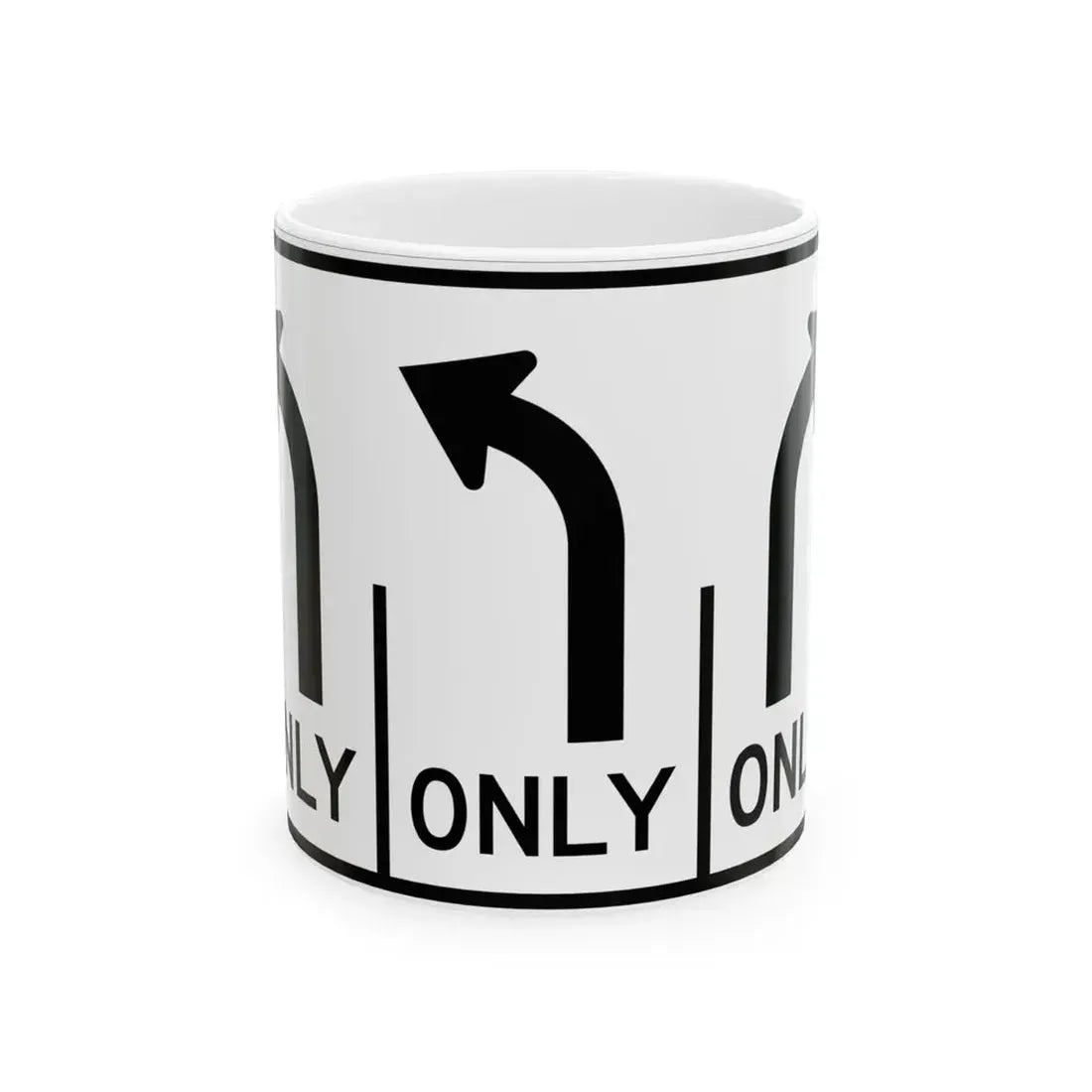MUTCD-OH R3-H8cc (Ohio) (Road Sign) White Coffee Mug 11oz - Go Mug Yourself