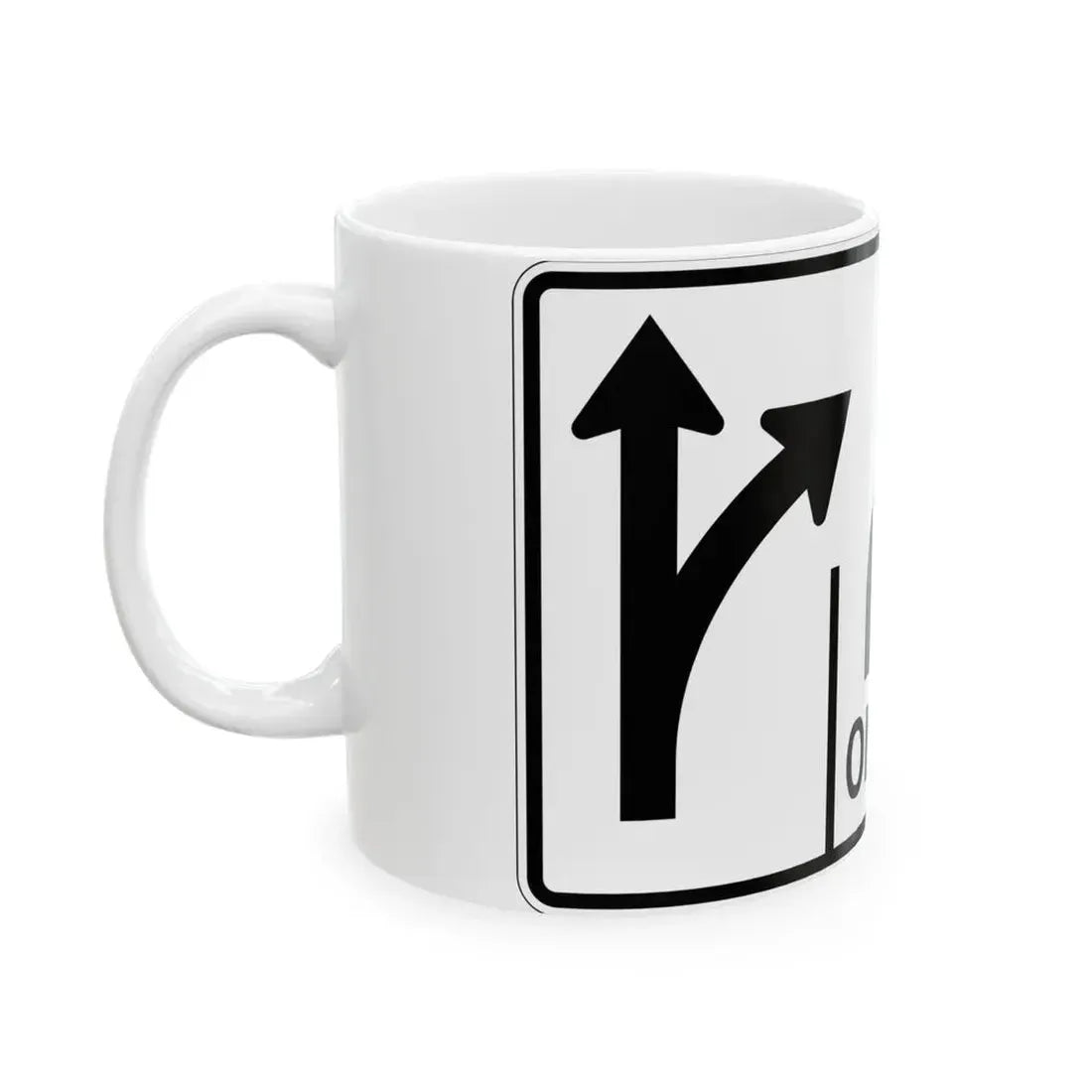 MUTCD-OH R3-H8ccc (Ohio) (Road Sign) White Coffee Mug - Go Mug Yourself