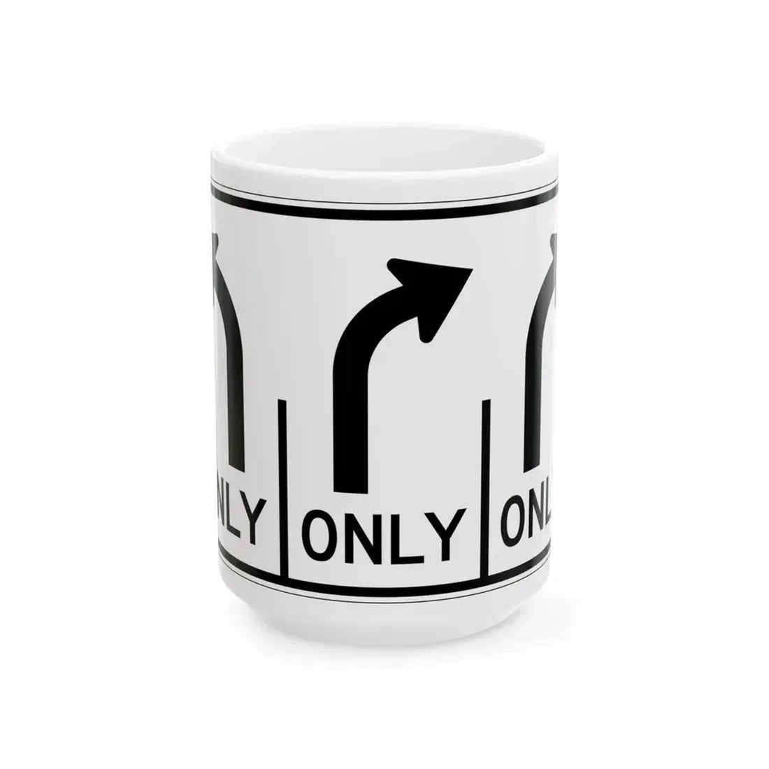 MUTCD-OH R3-H8cd (Ohio) (Road Sign) White Coffee Mug 15oz - Go Mug Yourself