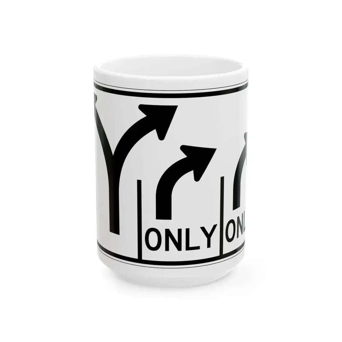 MUTCD-OH R3-H8cdd (Ohio) (Road Sign) White Coffee Mug 15oz - Go Mug Yourself