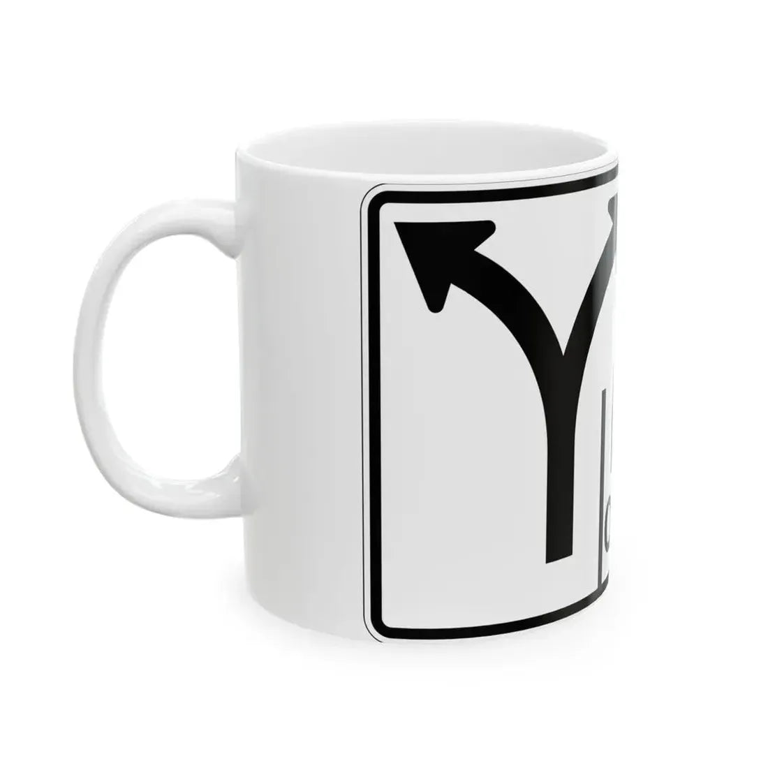 MUTCD-OH R3-H8cdd (Ohio) (Road Sign) White Coffee Mug - Go Mug Yourself