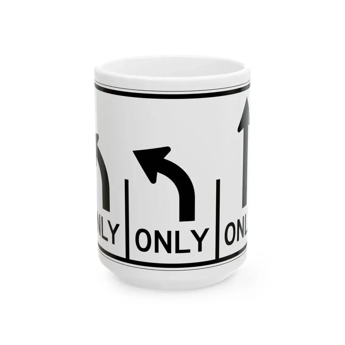 MUTCD-OH R3-H8ce (Ohio) (Road Sign) White Coffee Mug 15oz - Go Mug Yourself