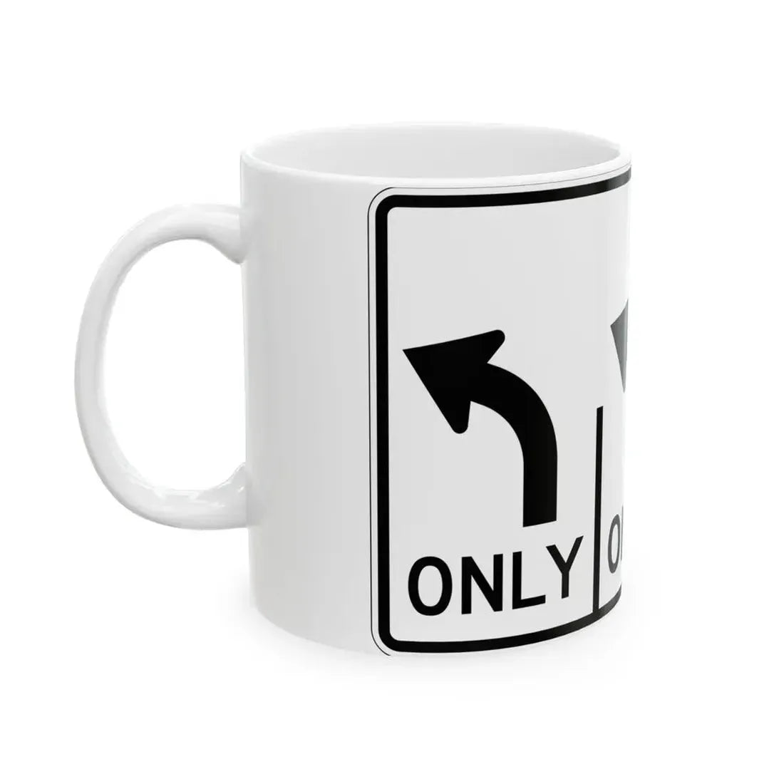MUTCD-OH R3-H8ce (Ohio) (Road Sign) White Coffee Mug - Go Mug Yourself