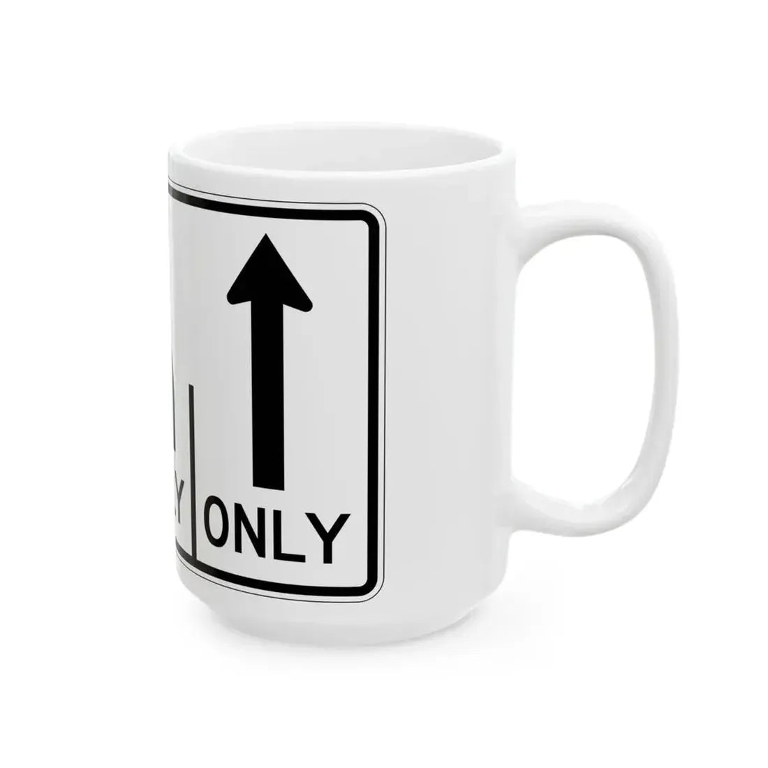 MUTCD-OH R3-H8ce (Ohio) (Road Sign) White Coffee Mug - Go Mug Yourself