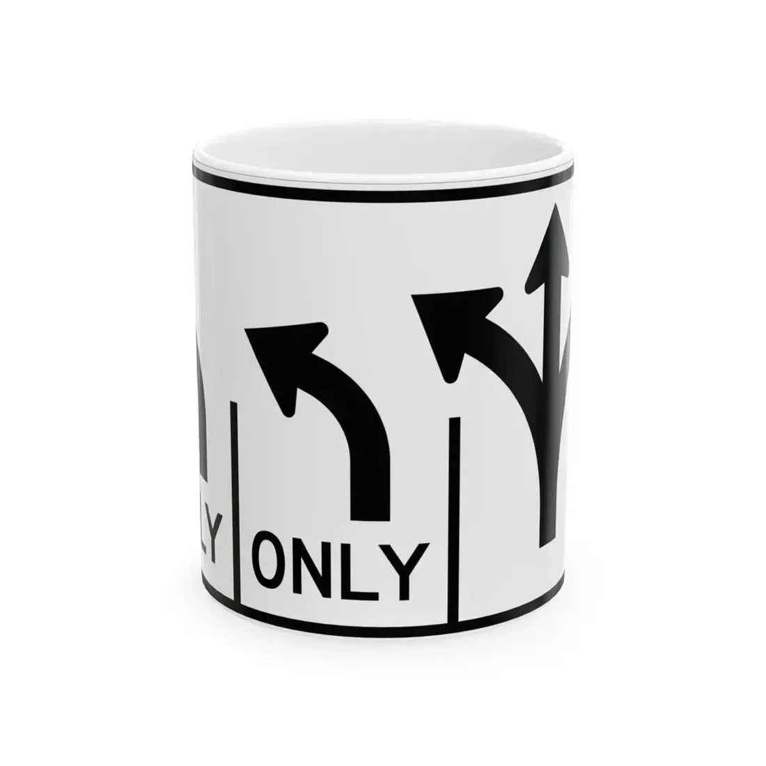 MUTCD-OH R3-H8cee (Ohio) (Road Sign) White Coffee Mug 11oz - Go Mug Yourself