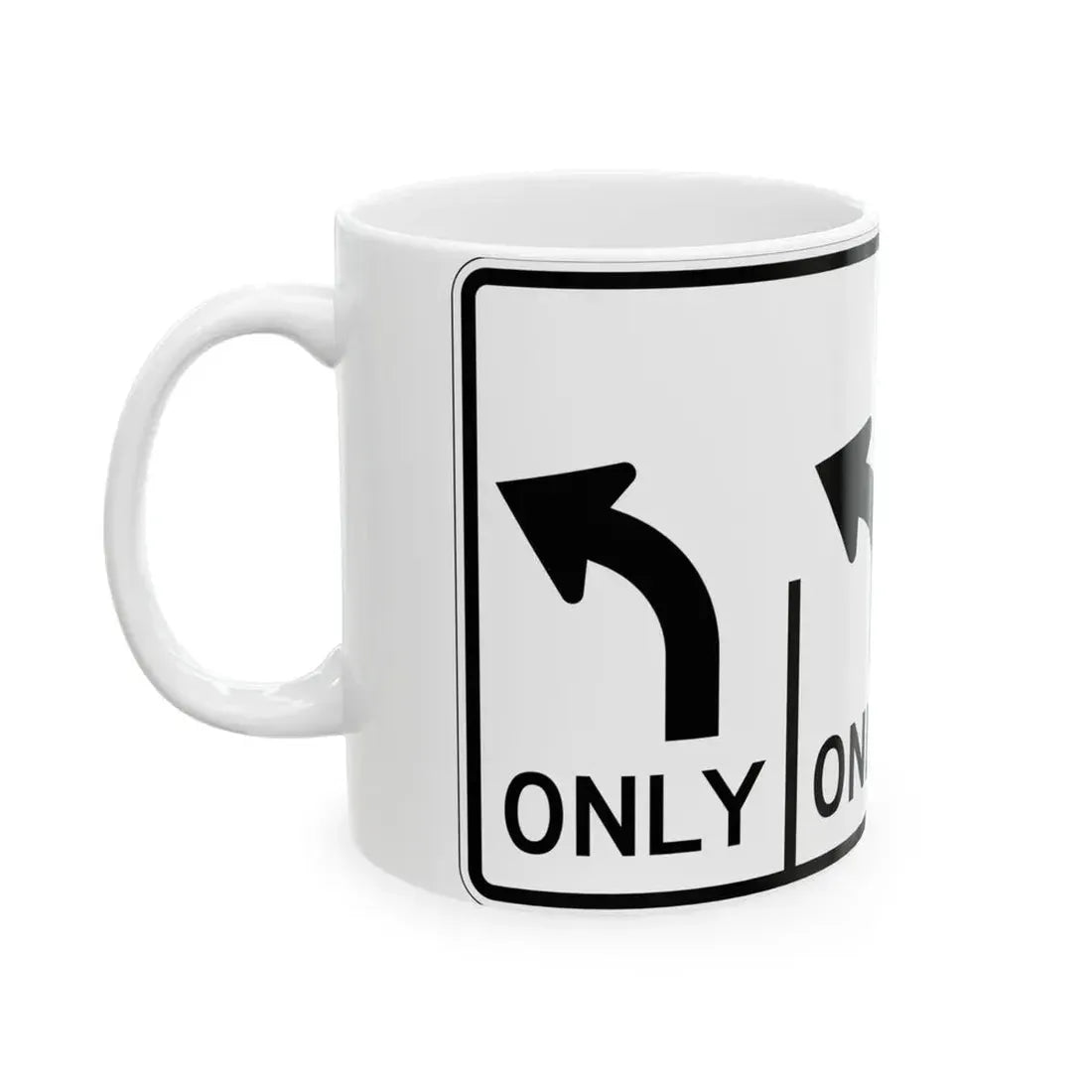 MUTCD-OH R3-H8cee (Ohio) (Road Sign) White Coffee Mug - Go Mug Yourself