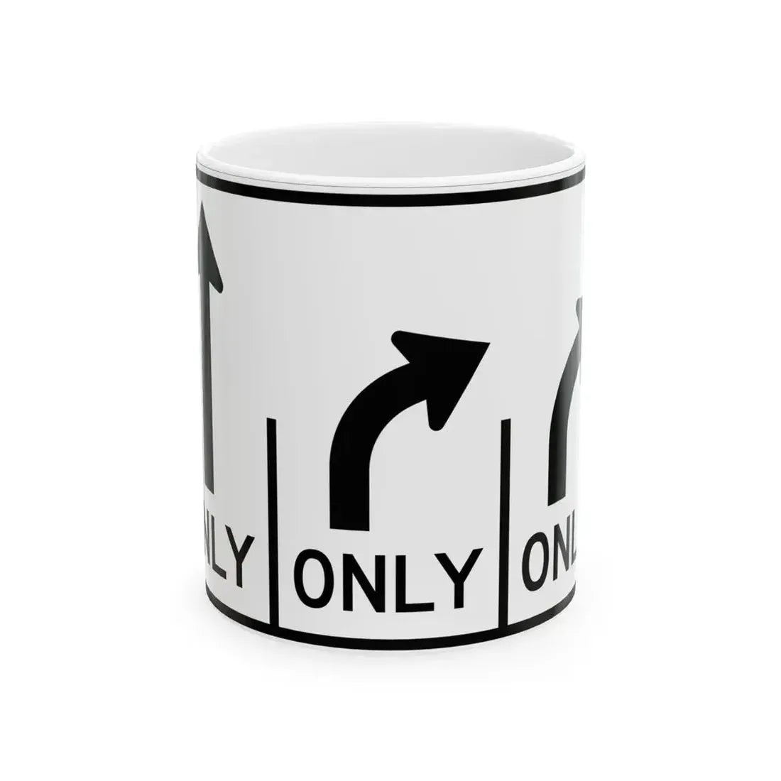 MUTCD-OH R3-H8cf (Ohio) (Road Sign) White Coffee Mug 11oz - Go Mug Yourself