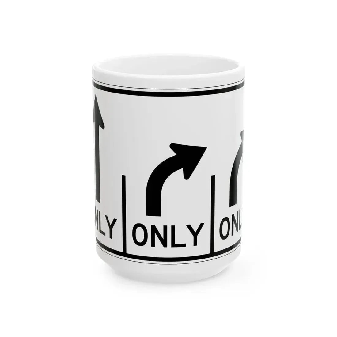 MUTCD-OH R3-H8cf (Ohio) (Road Sign) White Coffee Mug 15oz - Go Mug Yourself