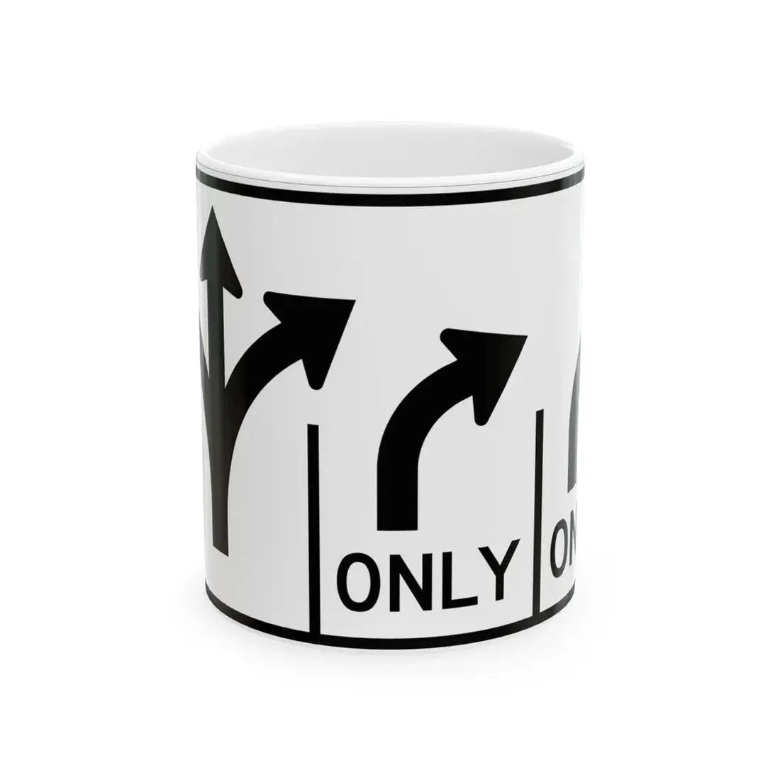 MUTCD-OH R3-H8cff (Ohio) (Road Sign) White Coffee Mug 11oz - Go Mug Yourself
