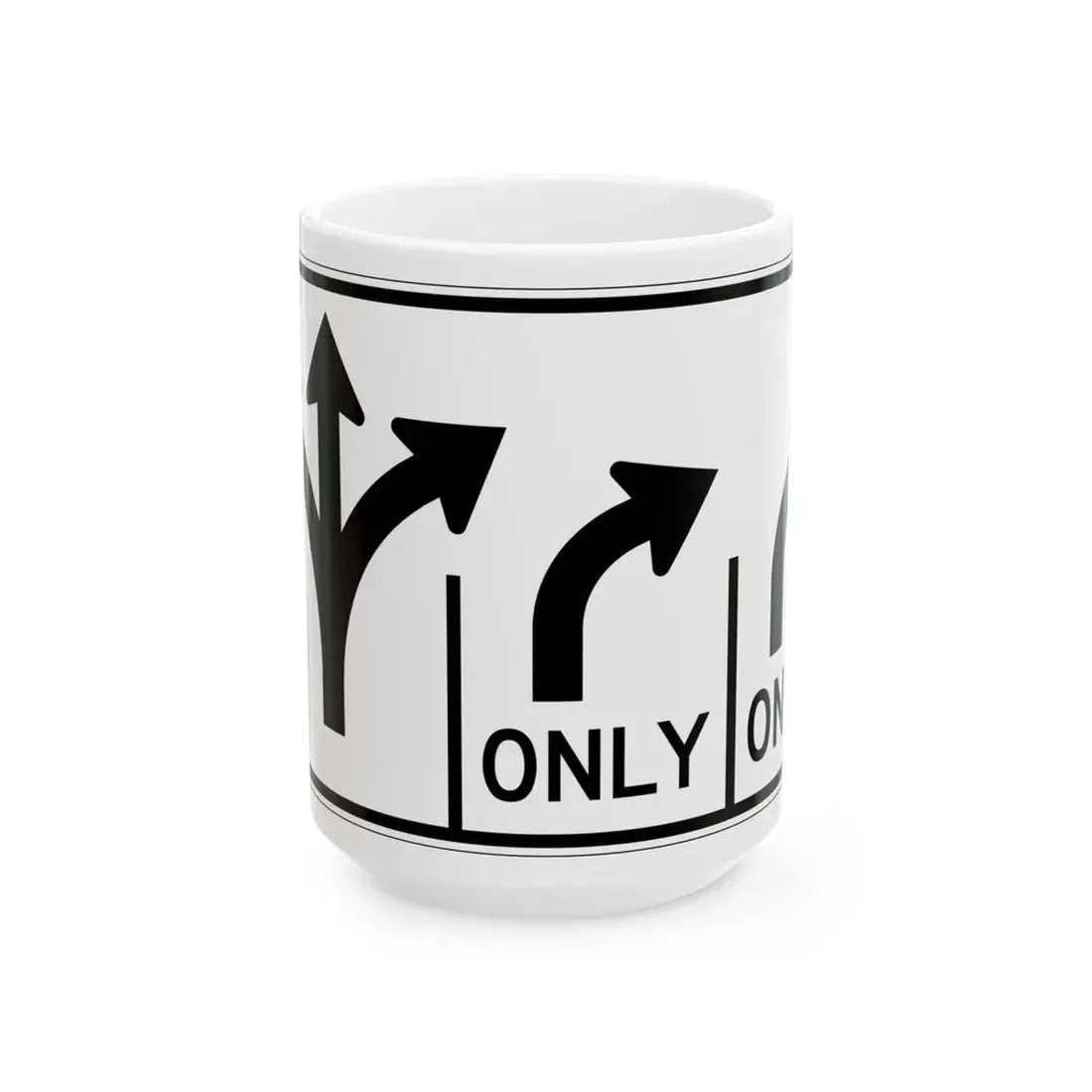 MUTCD-OH R3-H8cff (Ohio) (Road Sign) White Coffee Mug 15oz - Go Mug Yourself