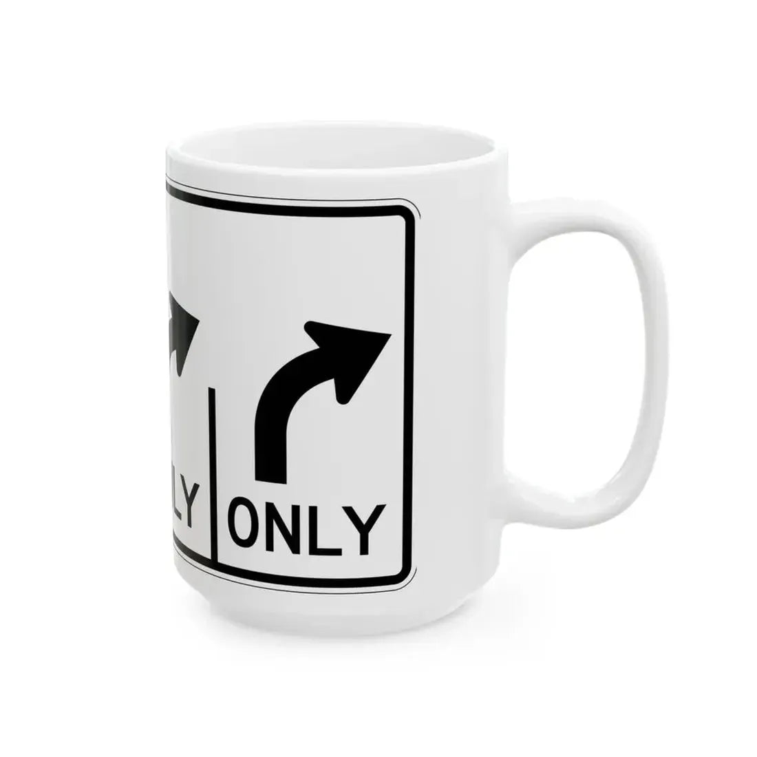 MUTCD-OH R3-H8cff (Ohio) (Road Sign) White Coffee Mug - Go Mug Yourself