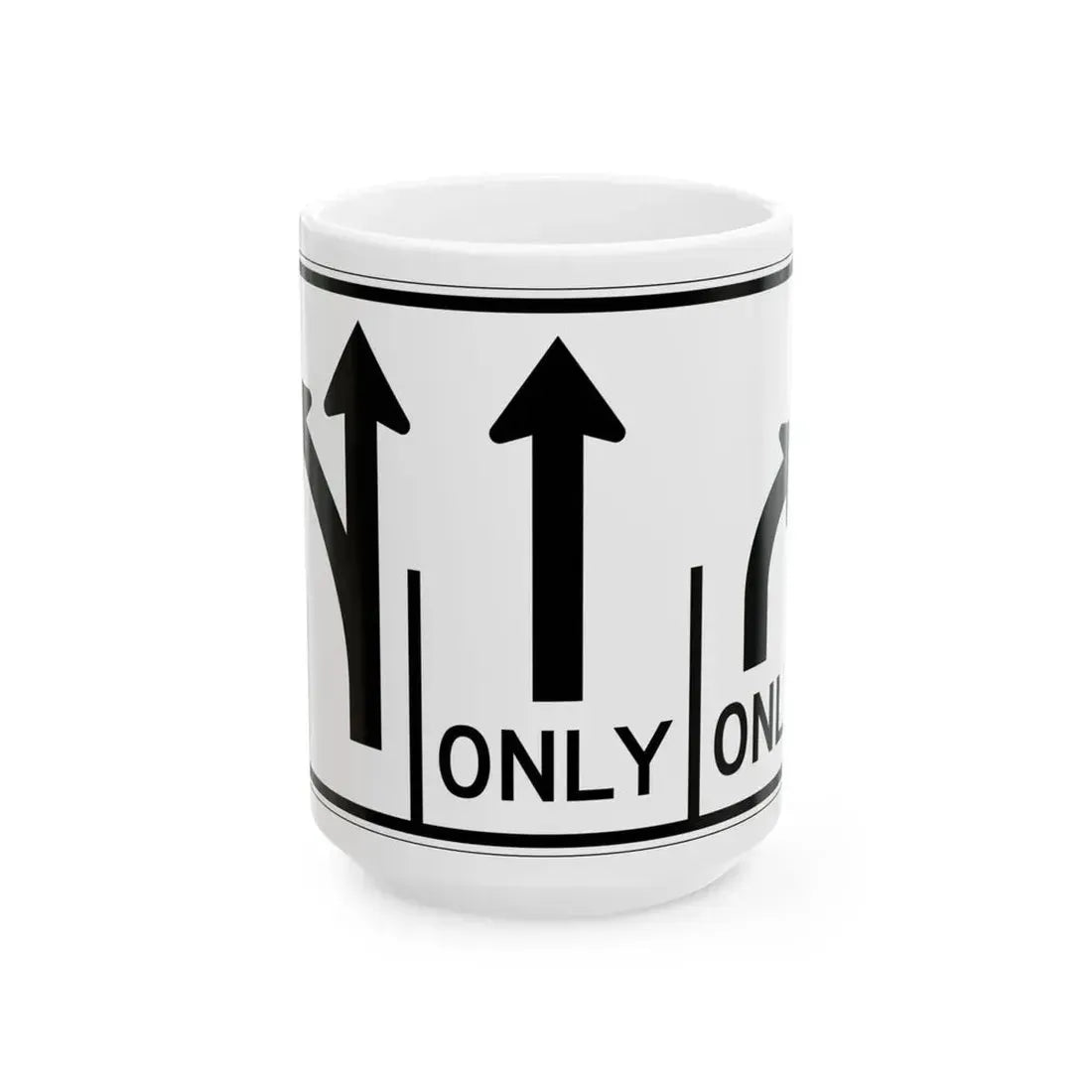 MUTCD-OH R3-H8ch (Ohio) (Road Sign) White Coffee Mug 15oz - Go Mug Yourself