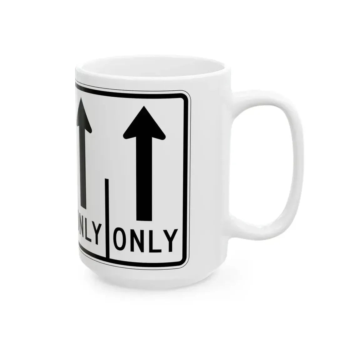 MUTCD-OH R3-H8chh (Ohio) (Road Sign) White Coffee Mug - Go Mug Yourself