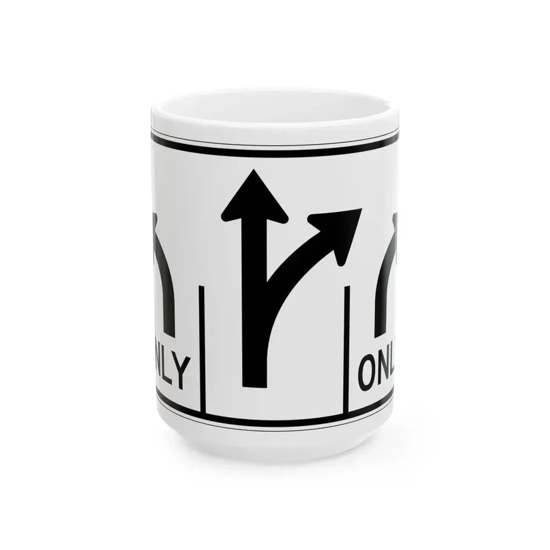 MUTCD-OH R3-H8cj (Ohio) (Road Sign) White Coffee Mug 15oz - Go Mug Yourself