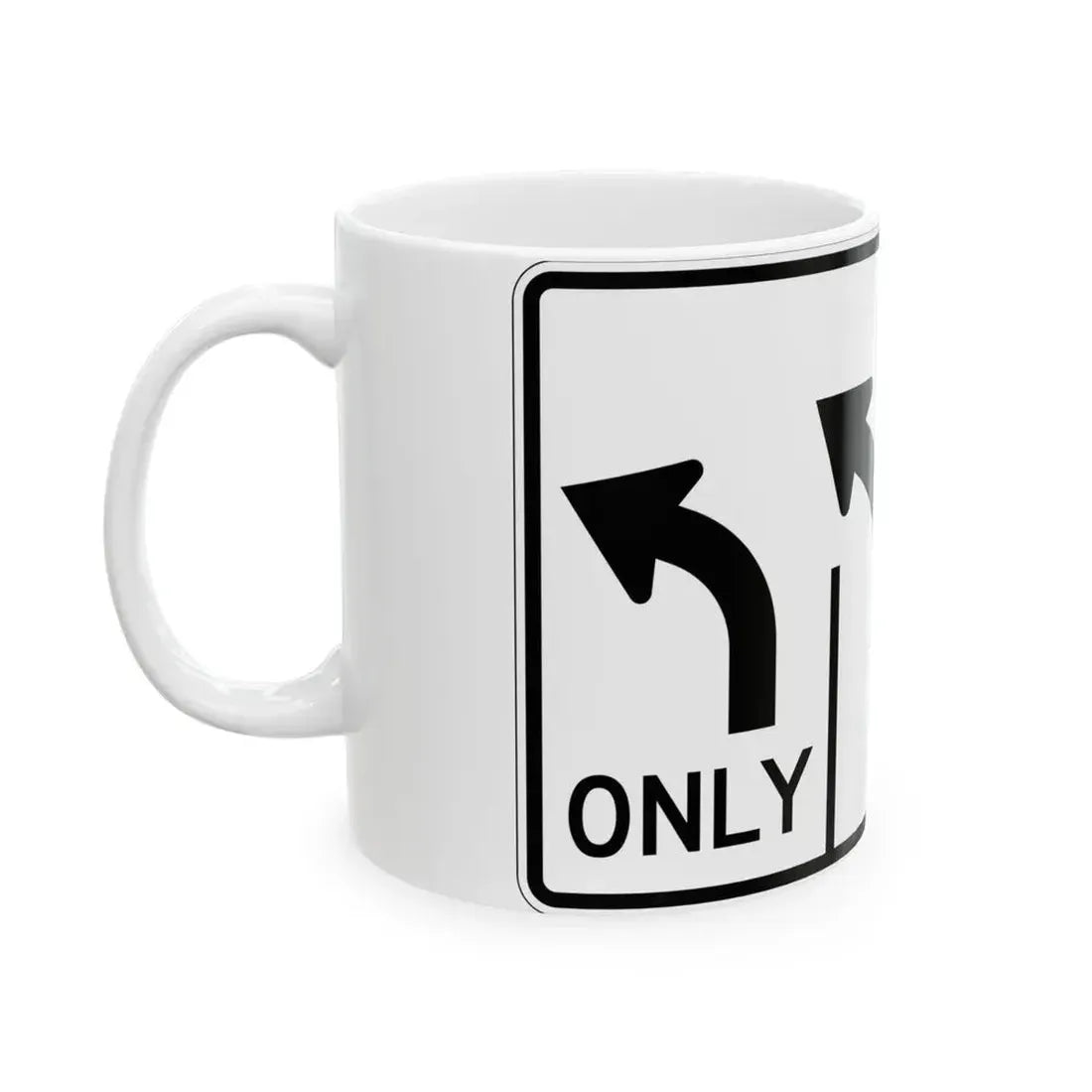 MUTCD-OH R3-H8ck (Ohio) (Road Sign) White Coffee Mug - Go Mug Yourself