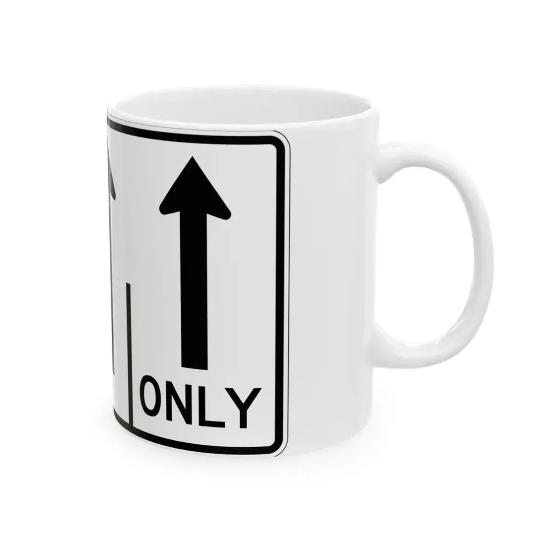 MUTCD-OH R3-H8ck (Ohio) (Road Sign) White Coffee Mug - Go Mug Yourself