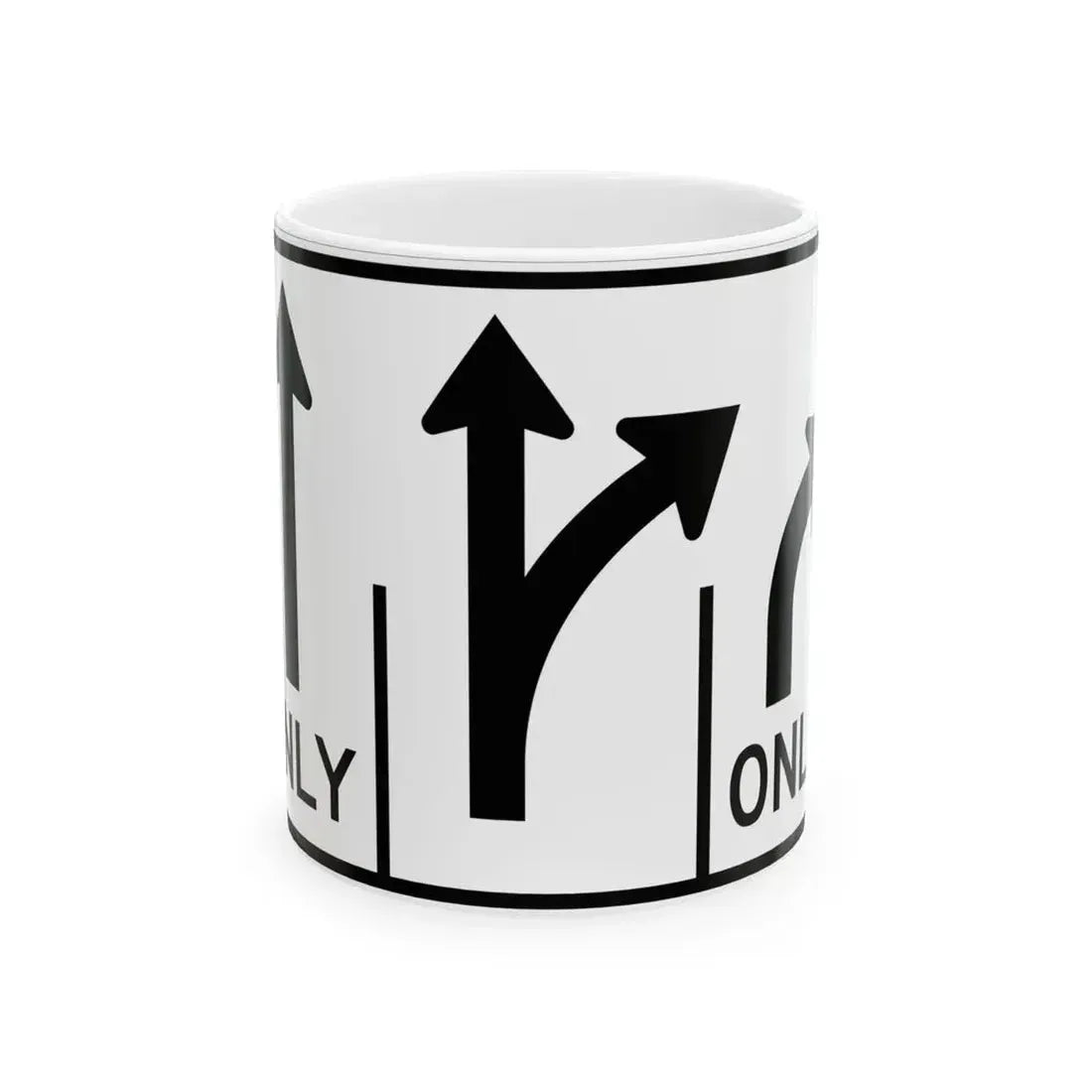 MUTCD-OH R3-H8cm (Ohio) (Road Sign) White Coffee Mug 11oz - Go Mug Yourself