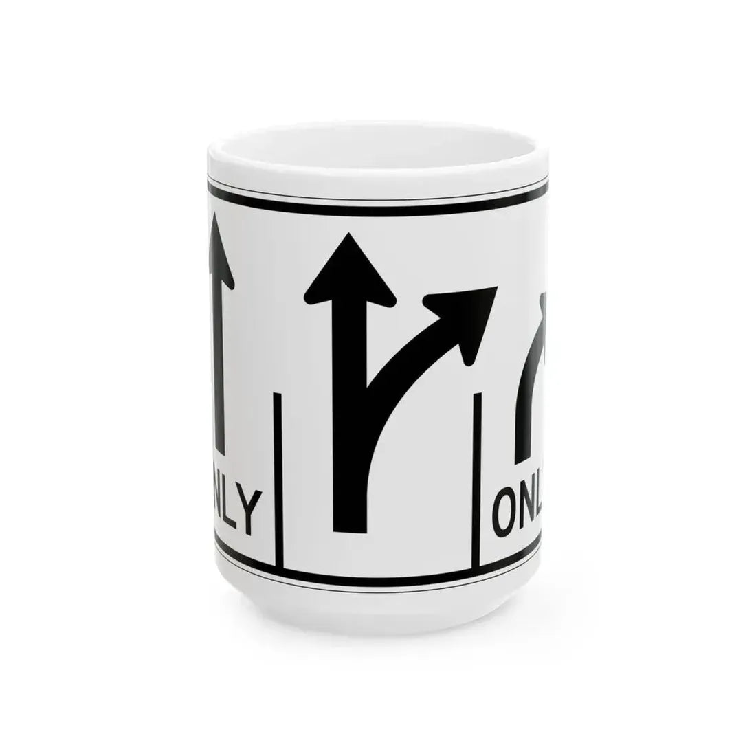 MUTCD-OH R3-H8cm (Ohio) (Road Sign) White Coffee Mug 15oz - Go Mug Yourself