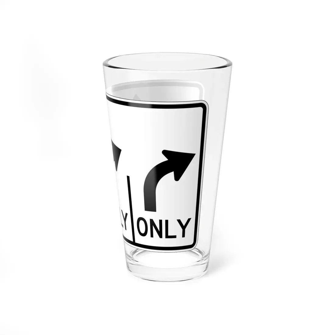 MUTCD-OH R3-H8cp (Ohio) (Road Sign) Pint Glass 16oz - Go Mug Yourself
