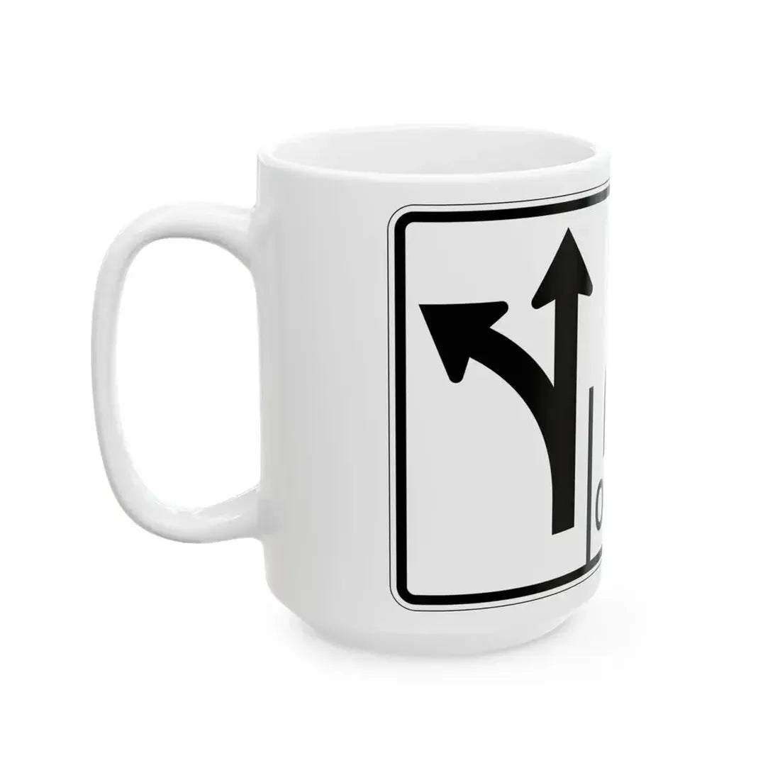 MUTCD-OH R3-H8cp (Ohio) (Road Sign) White Coffee Mug - Go Mug Yourself
