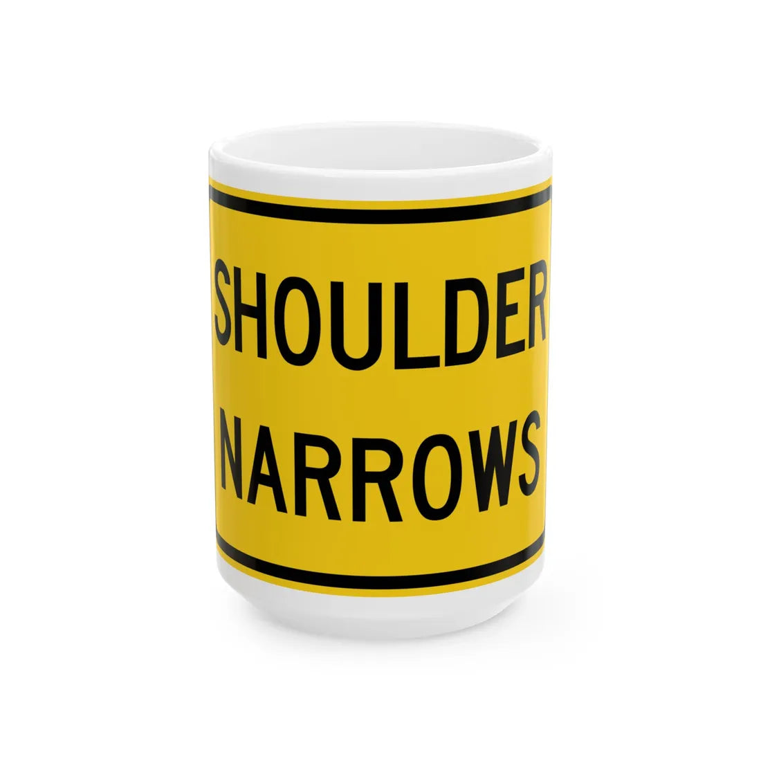 MUTCD-OH W11-H14P (Ohio) (Road Sign) White Coffee Mug 15oz - Go Mug Yourself