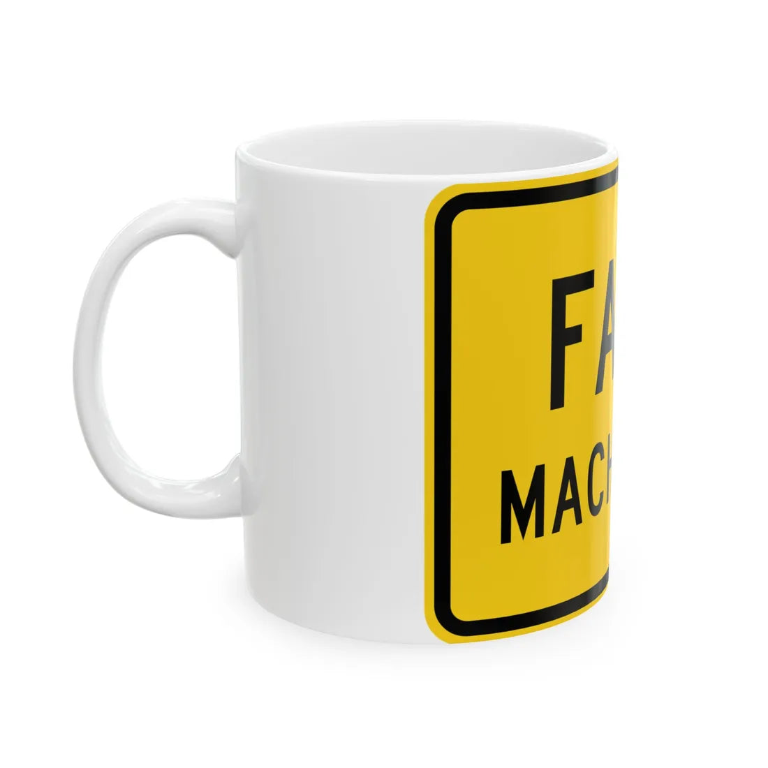 MUTCD-OH W11-H5aP (Ohio) (Road Sign) White Coffee Mug - Go Mug Yourself