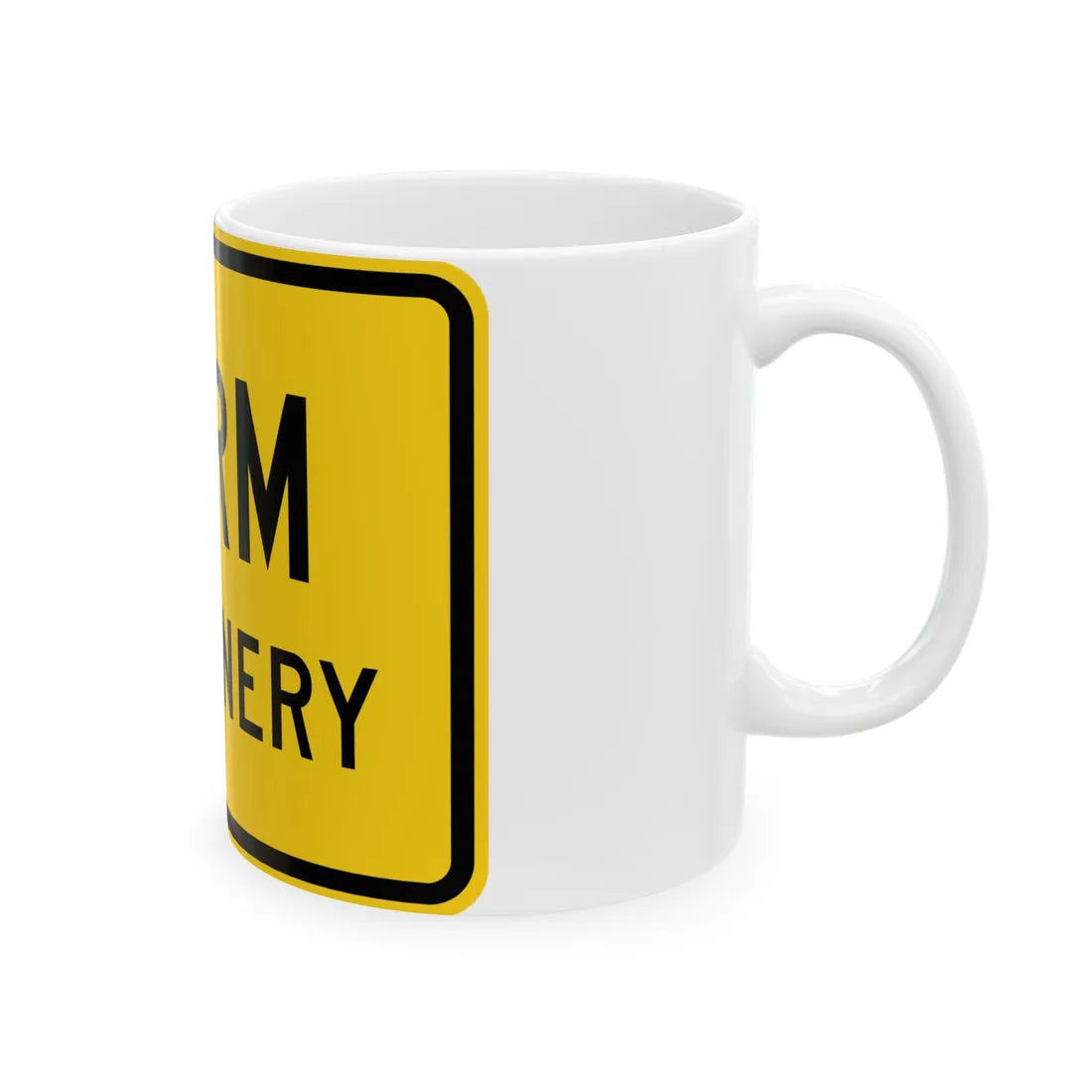 MUTCD-OH W11-H5aP (Ohio) (Road Sign) White Coffee Mug - Go Mug Yourself