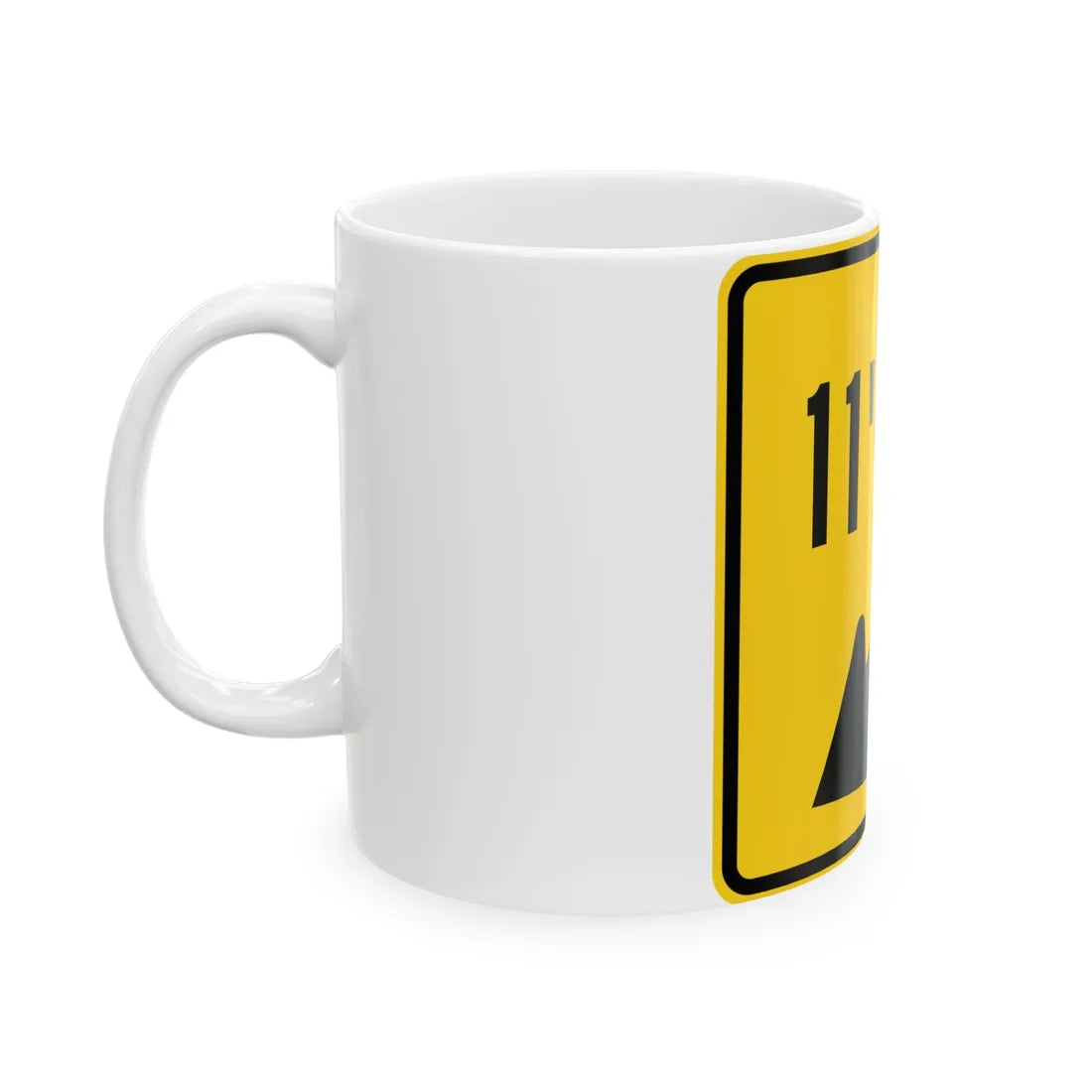 MUTCD-OH W12-H3L (Ohio) (Road Sign) White Coffee Mug - Go Mug Yourself