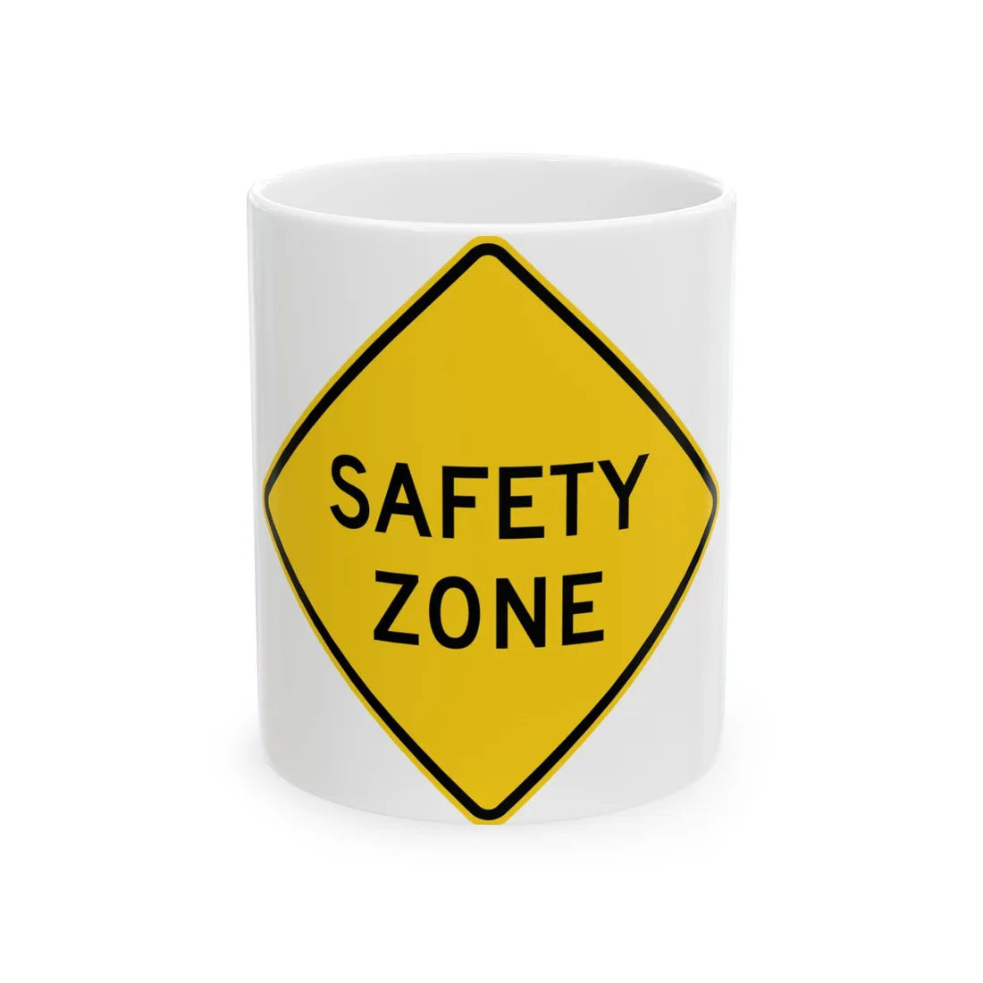 MUTCD-OH W15-H2 (Ohio) (Road Sign) White Coffee Mug 11oz - Go Mug Yourself