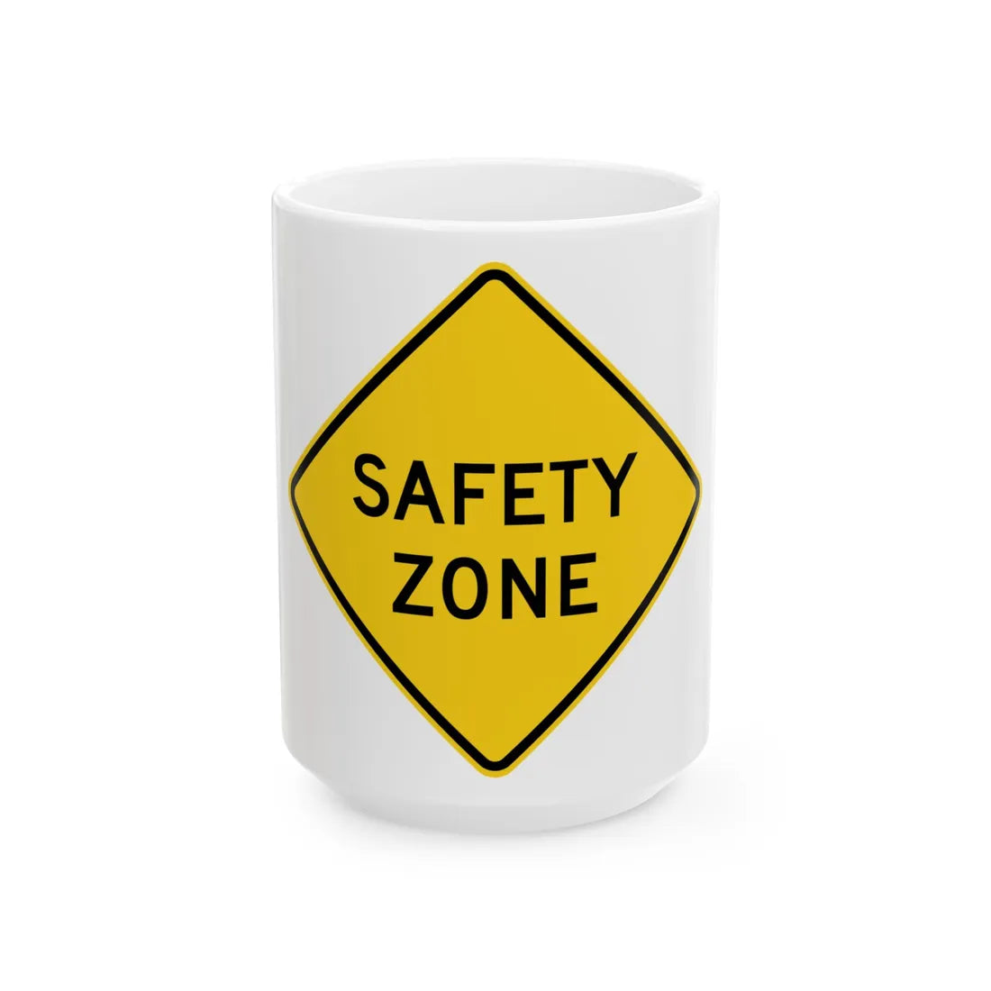 MUTCD-OH W15-H2 (Ohio) (Road Sign) White Coffee Mug 15oz - Go Mug Yourself
