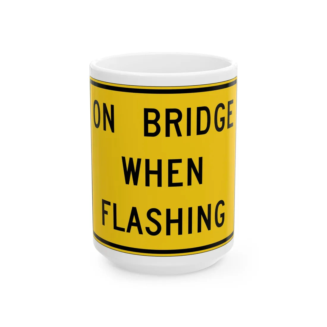 MUTCD-OH W16-H13aP (Ohio) (Road Sign) White Coffee Mug 15oz - Go Mug Yourself