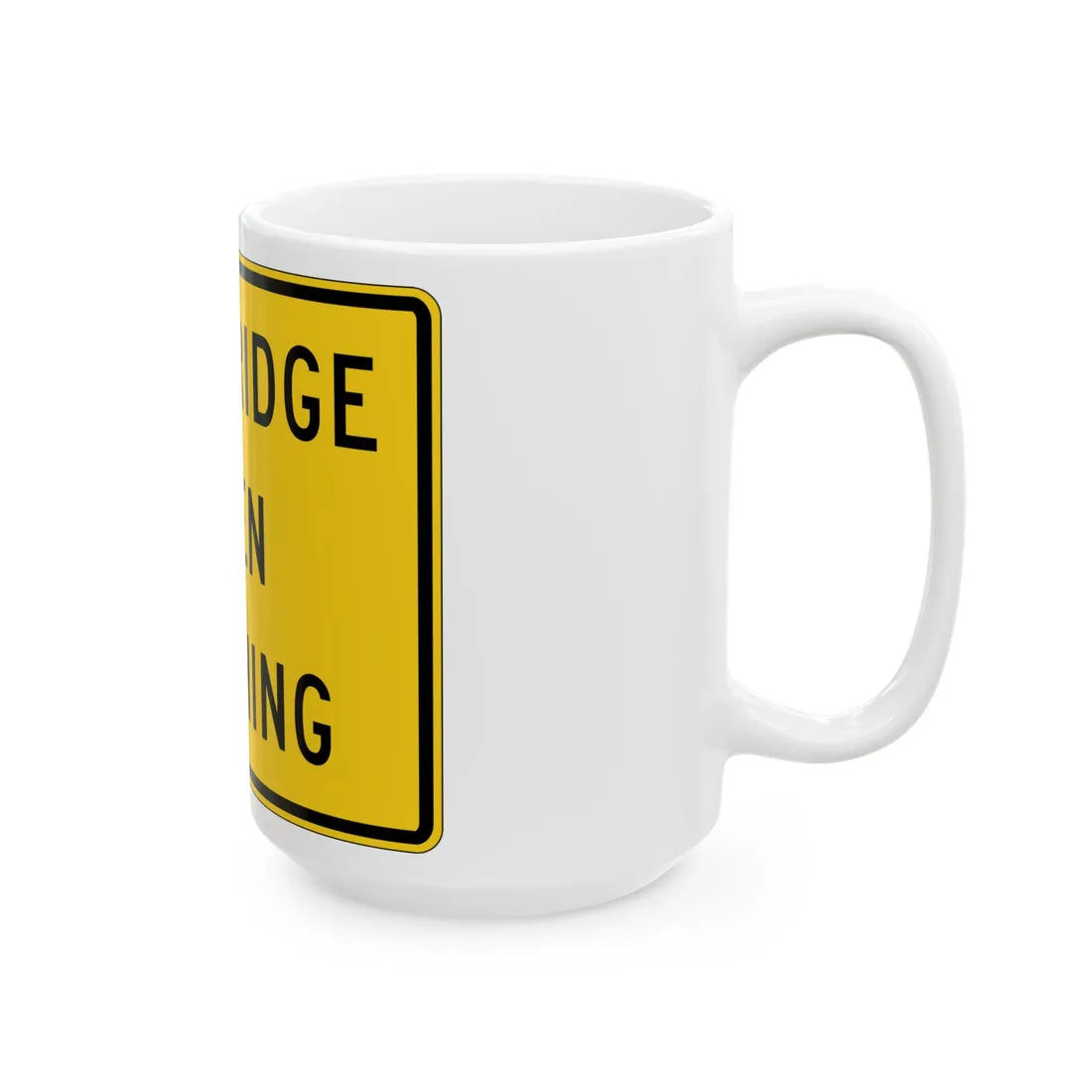 MUTCD-OH W16-H13aP (Ohio) (Road Sign) White Coffee Mug - Go Mug Yourself