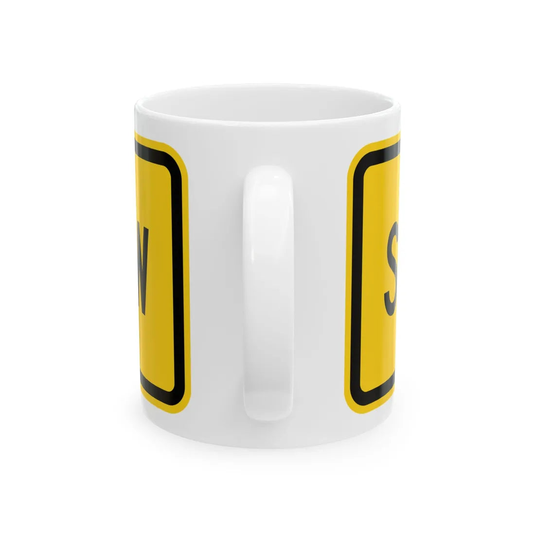 MUTCD-OH W16-H19P (Ohio) (Road Sign) White Coffee Mug - Go Mug Yourself