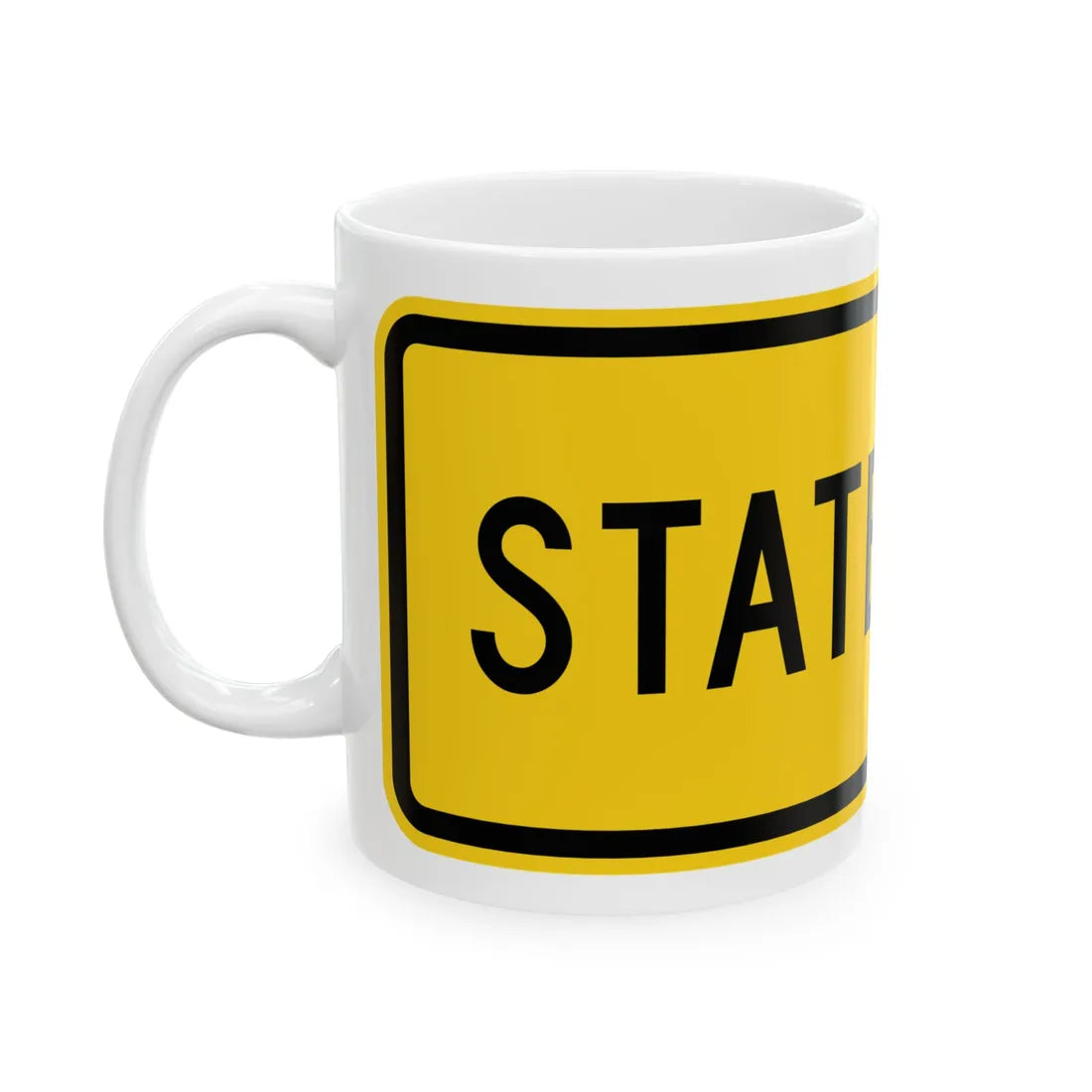 MUTCD-OH W16-H19P (Ohio) (Road Sign) White Coffee Mug - Go Mug Yourself