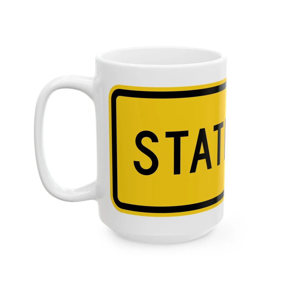 MUTCD-OH W16-H19P (Ohio) (Road Sign) White Coffee Mug - Go Mug Yourself
