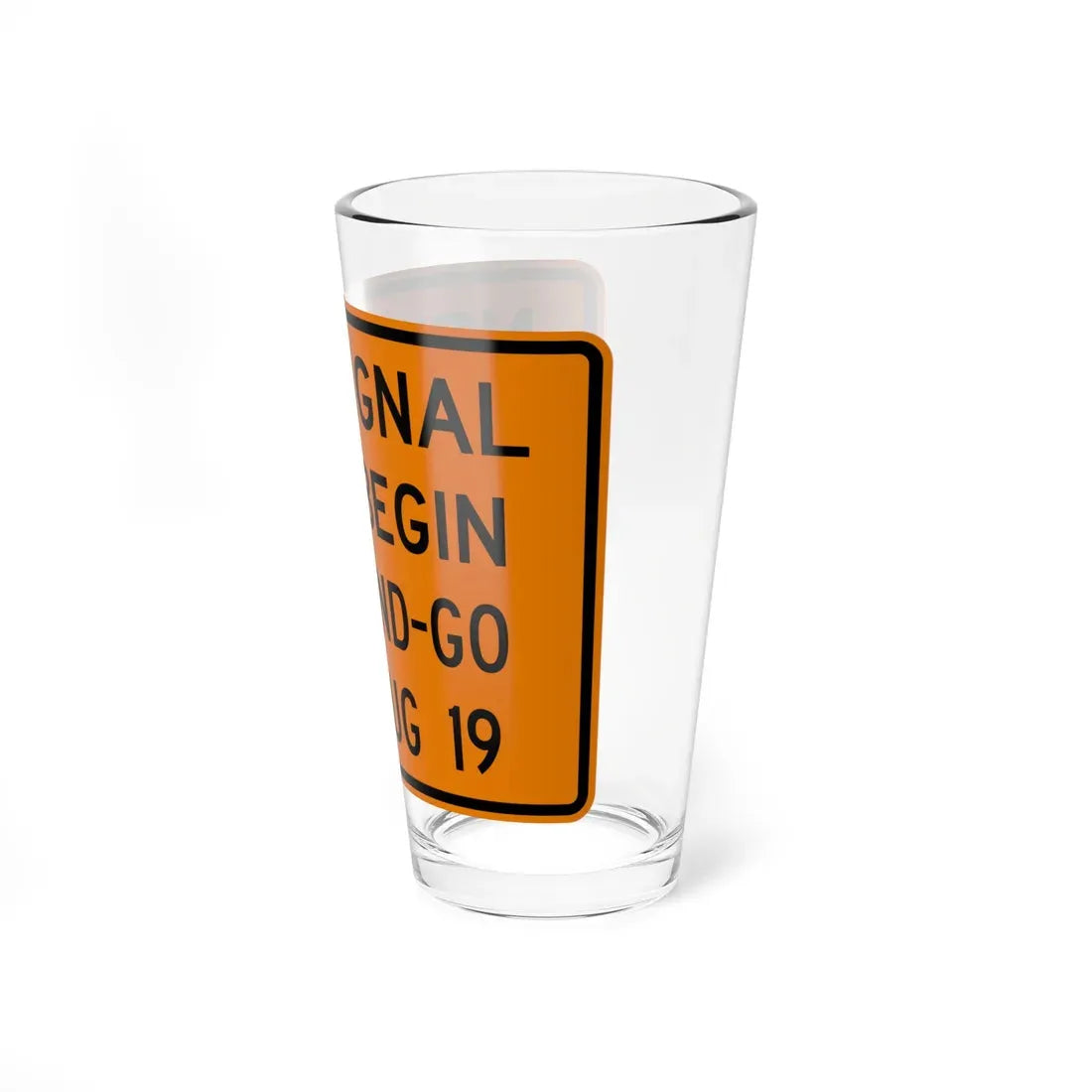 MUTCD-OH W24-H2a (Ohio) (Road Sign) Pint Glass 16oz - Go Mug Yourself
