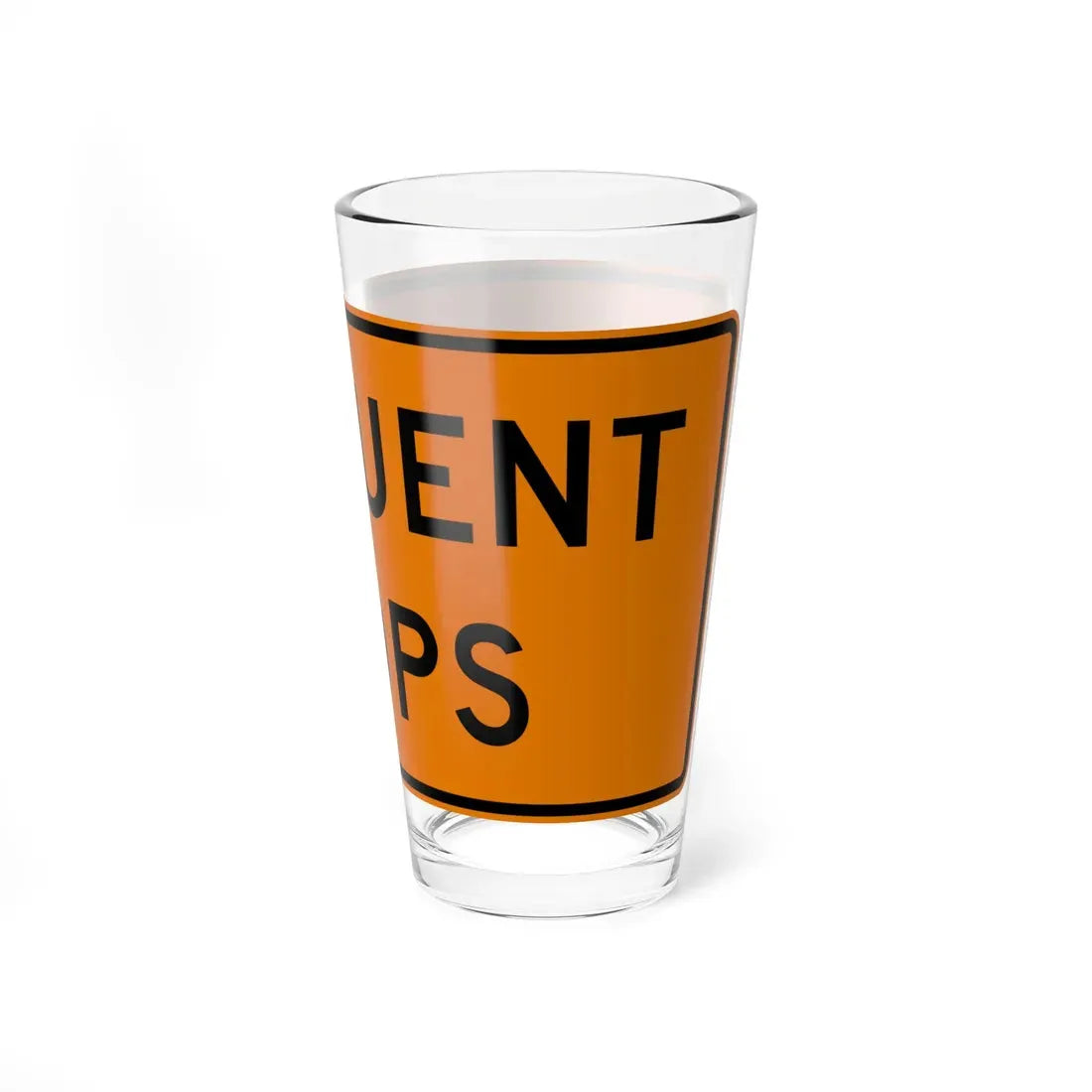 MUTCD-OH W27-H3 (Ohio) (Road Sign) Pint Glass 16oz - Go Mug Yourself