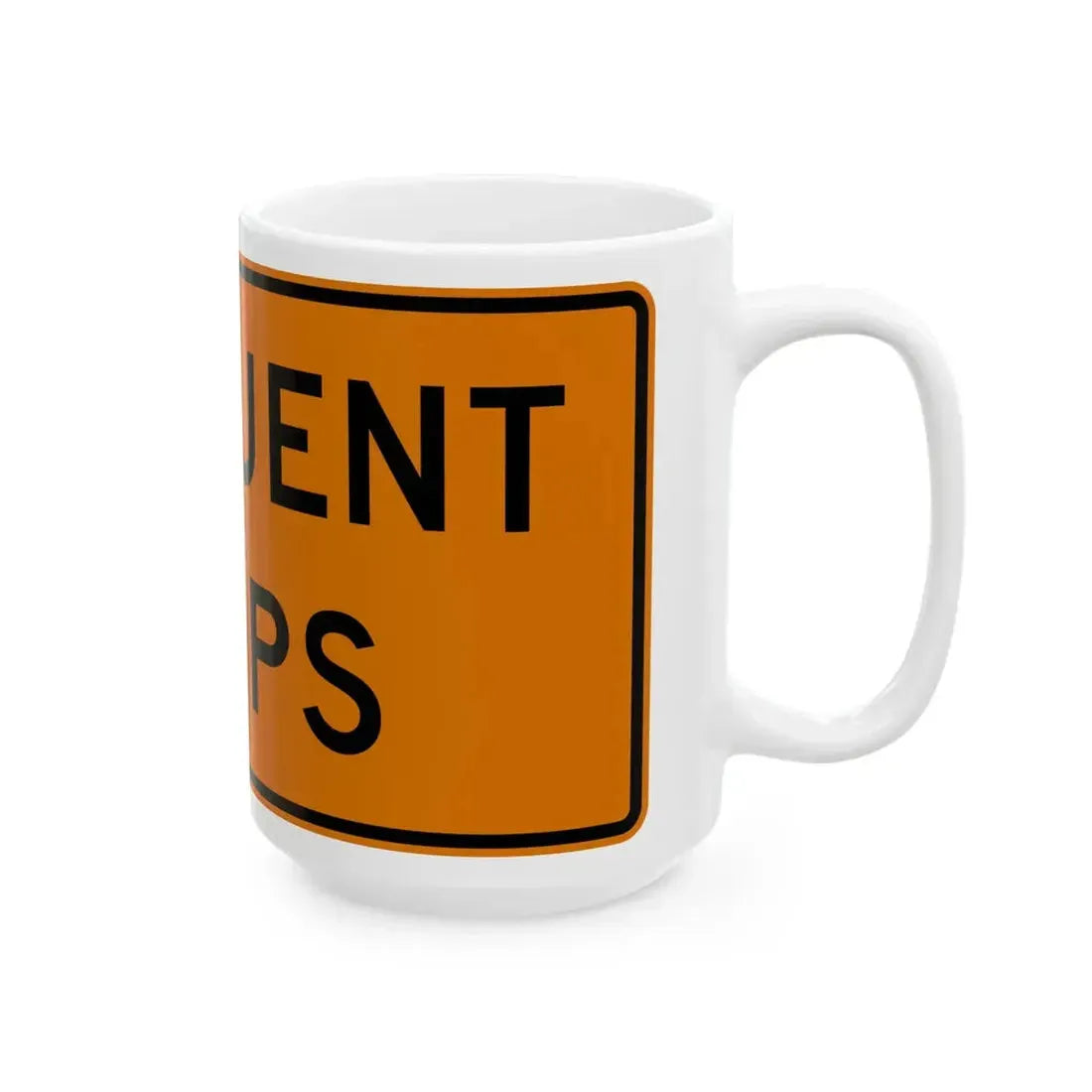 MUTCD-OH W27-H3 (Ohio) (Road Sign) White Coffee Mug - Go Mug Yourself