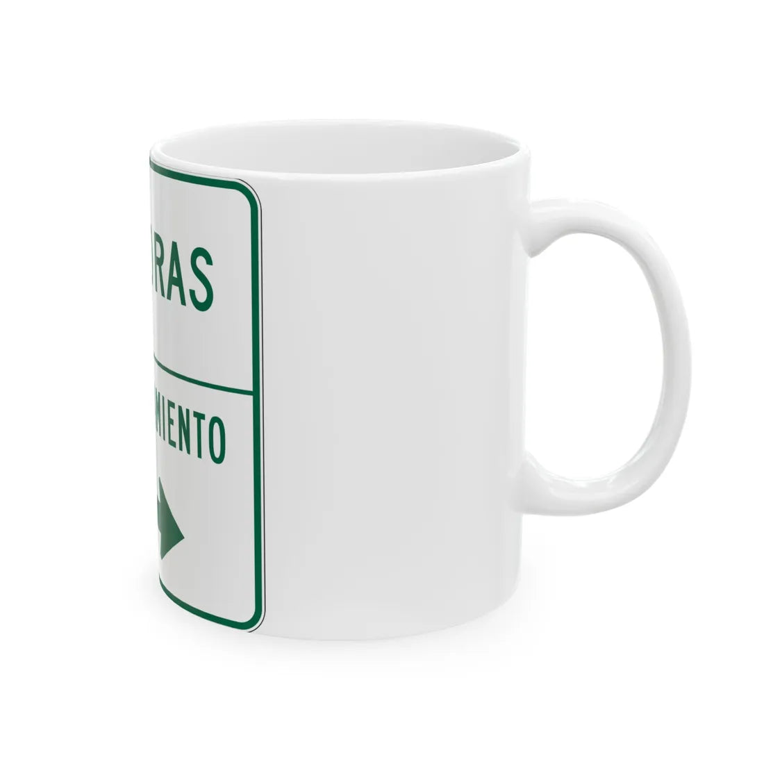 MUTCD-PR R7-108aD (Puerto Rico) (Road Sign) White Coffee Mug - Go Mug Yourself