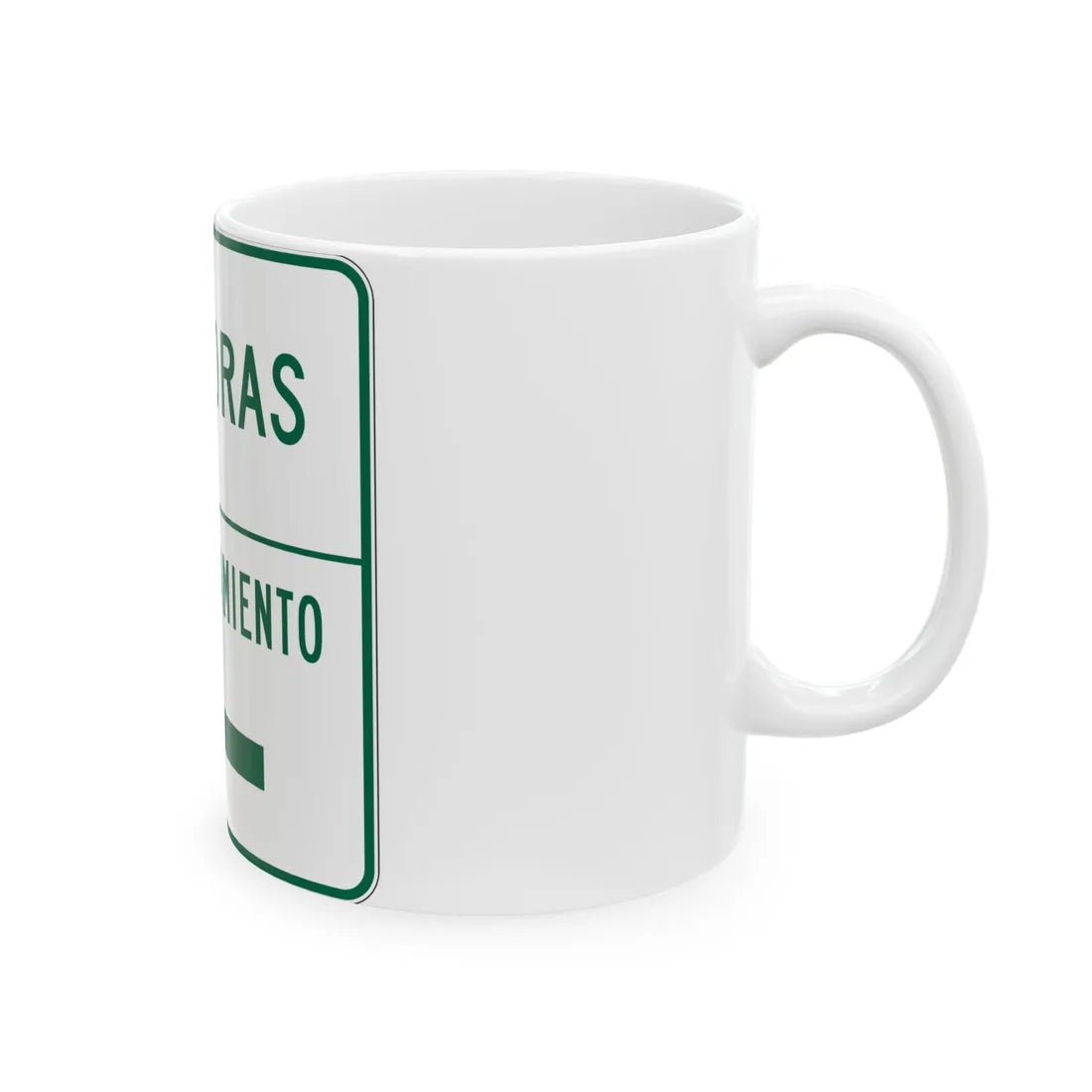 MUTCD-PR R7-108aI (Puerto Rico) (Road Sign) White Coffee Mug - Go Mug Yourself