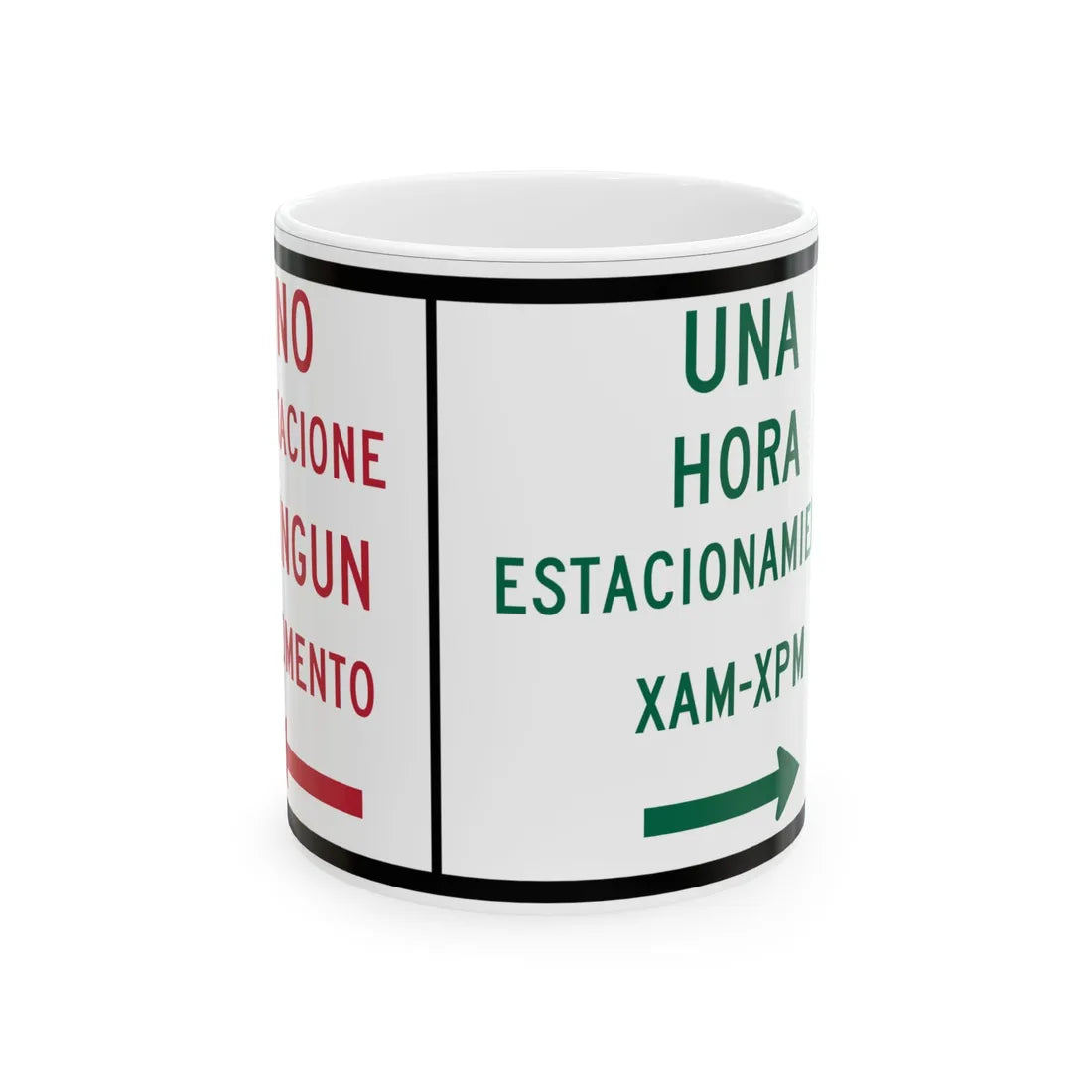 MUTCD-PR R7-200 (Puerto Rico) (Road Sign) White Coffee Mug 11oz - Go Mug Yourself