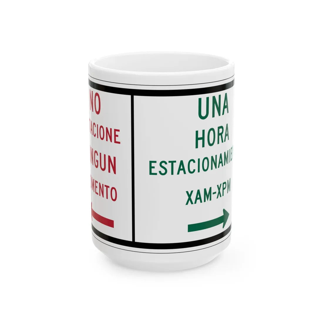 MUTCD-PR R7-200 (Puerto Rico) (Road Sign) White Coffee Mug 15oz - Go Mug Yourself