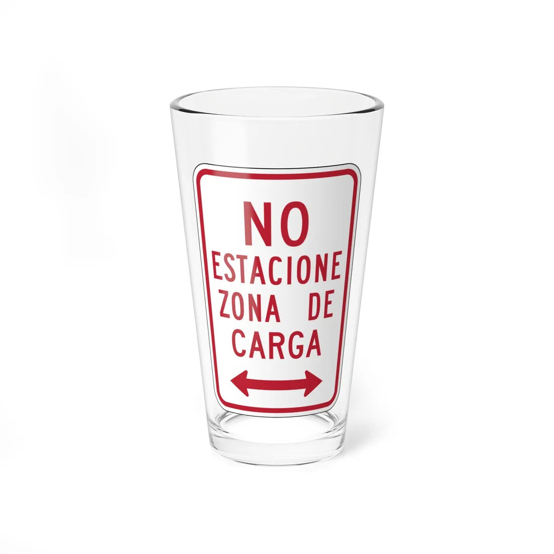MUTCD-PR R7-6 (Puerto Rico) (Road Sign) Pint Glass 16oz - Go Mug Yourself