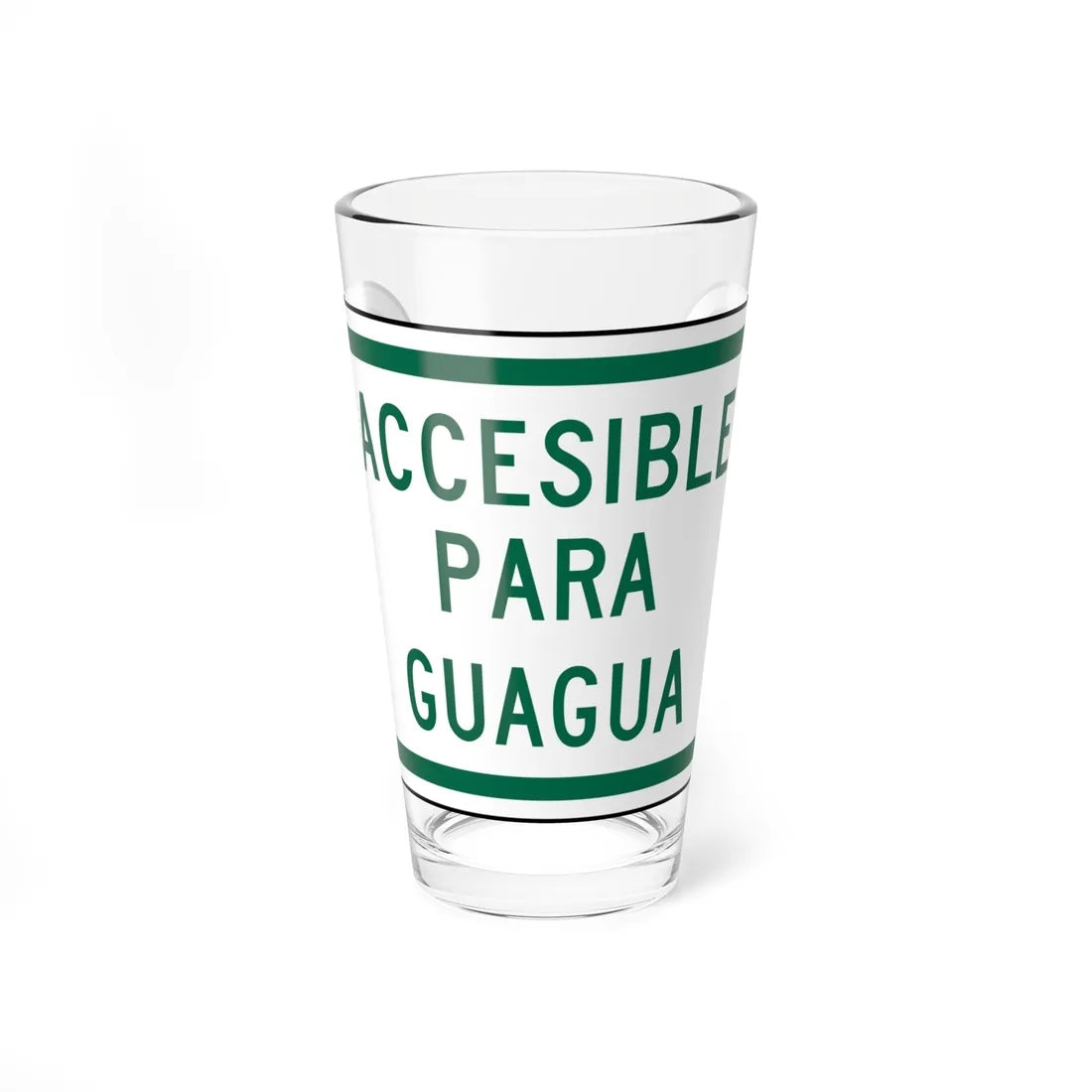 MUTCD-PR R7-8a (Puerto Rico) (Road Sign) Pint Glass 16oz - Go Mug Yourself