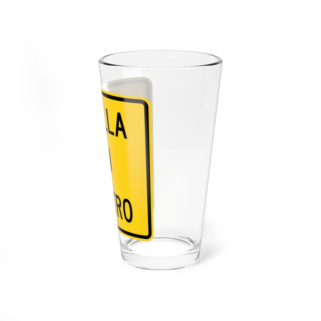MUTCD-PR W17-3bp (Puerto Rico) (Road Sign) Pint Glass 16oz - Go Mug Yourself