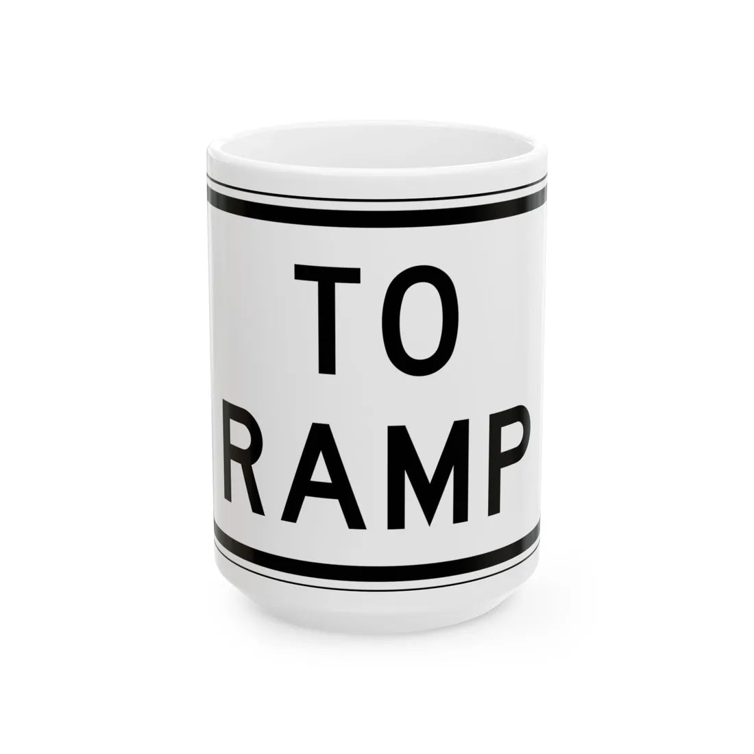 MUTCD-TX R1-2bTP (Texas) (Road Sign) White Coffee Mug 15oz - Go Mug Yourself