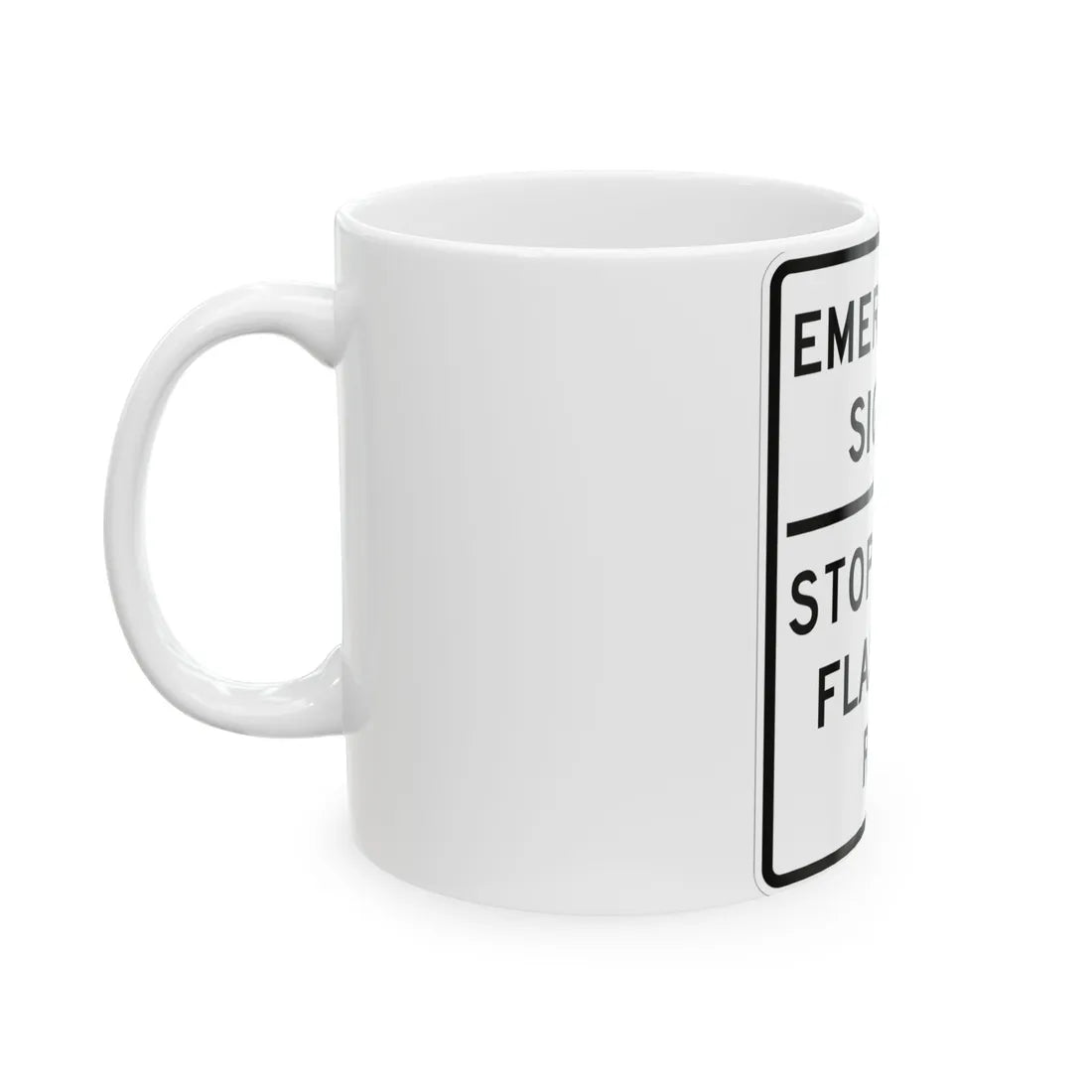 MUTCD-TX R10-14T (Texas) (Road Sign) White Coffee Mug - Go Mug Yourself