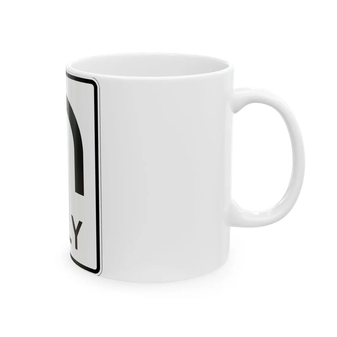 MUTCD-TX R3-8uT (Texas) (Road Sign) White Coffee Mug - Go Mug Yourself