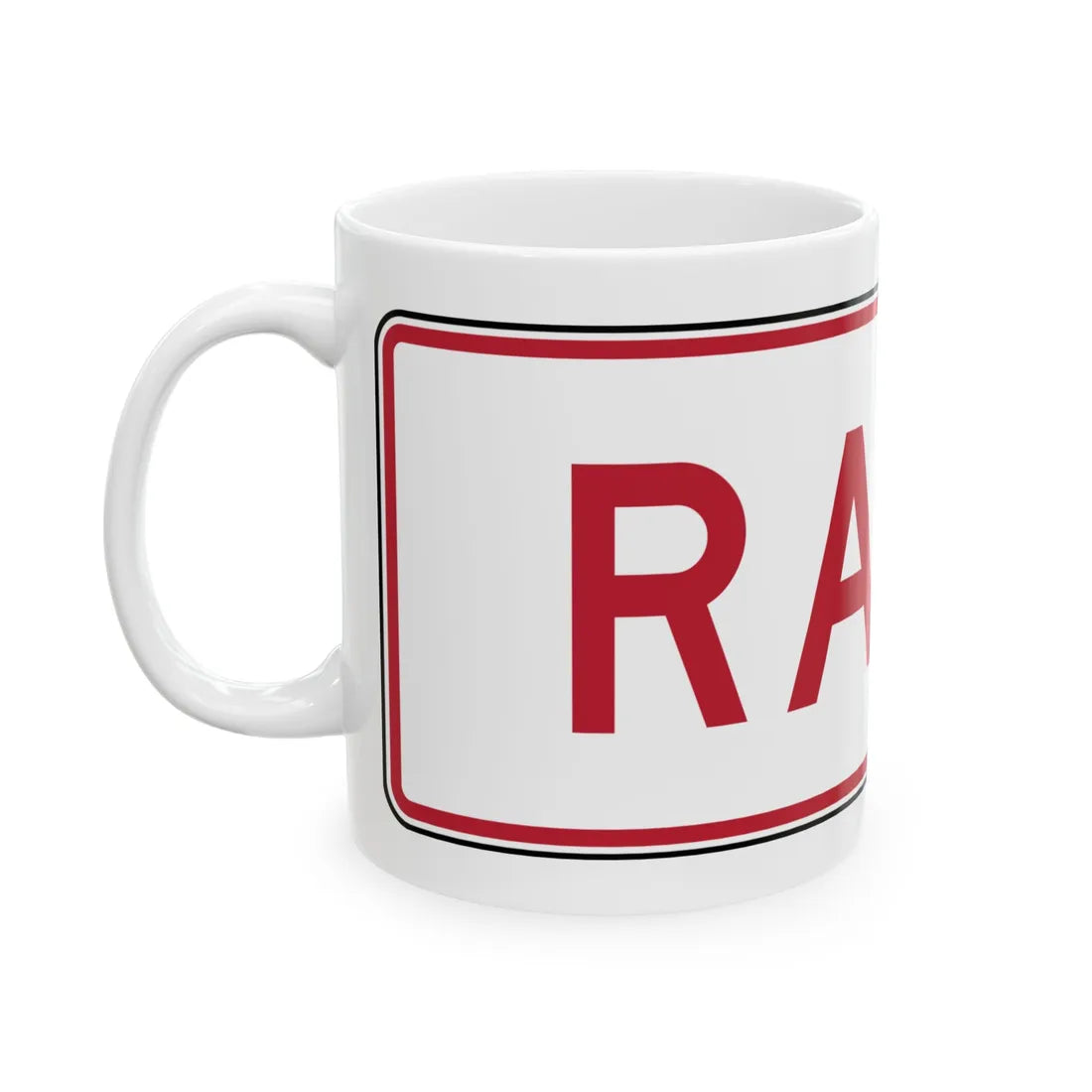MUTCD-TX R5-1TP (Texas) (Road Sign) White Coffee Mug - Go Mug Yourself