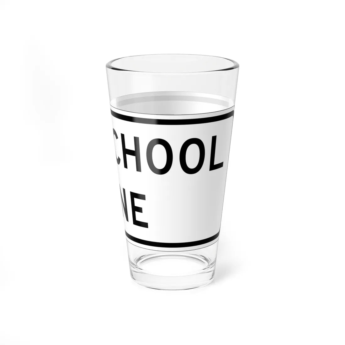 MUTCD-TX S5-2aTP (Texas) (Road Sign) Pint Glass 16oz - Go Mug Yourself